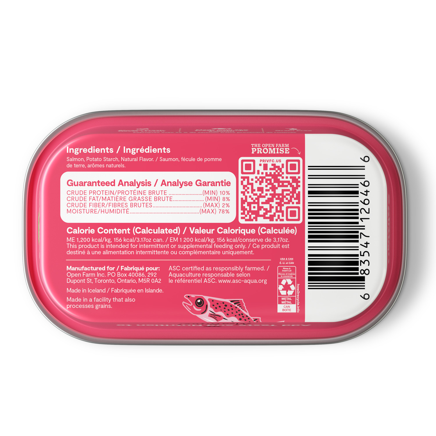 Open Farm Salmon Recipe Cat Food Topper, 3.17Oz