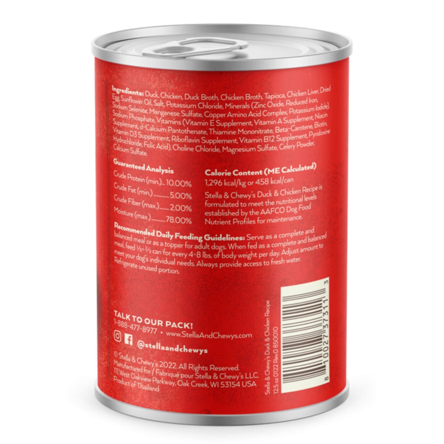 Stella & Chewy's Grain-Free Gourmet P&acirc;t&eacute; Duck & Chicken Recipe Wet Dog Food