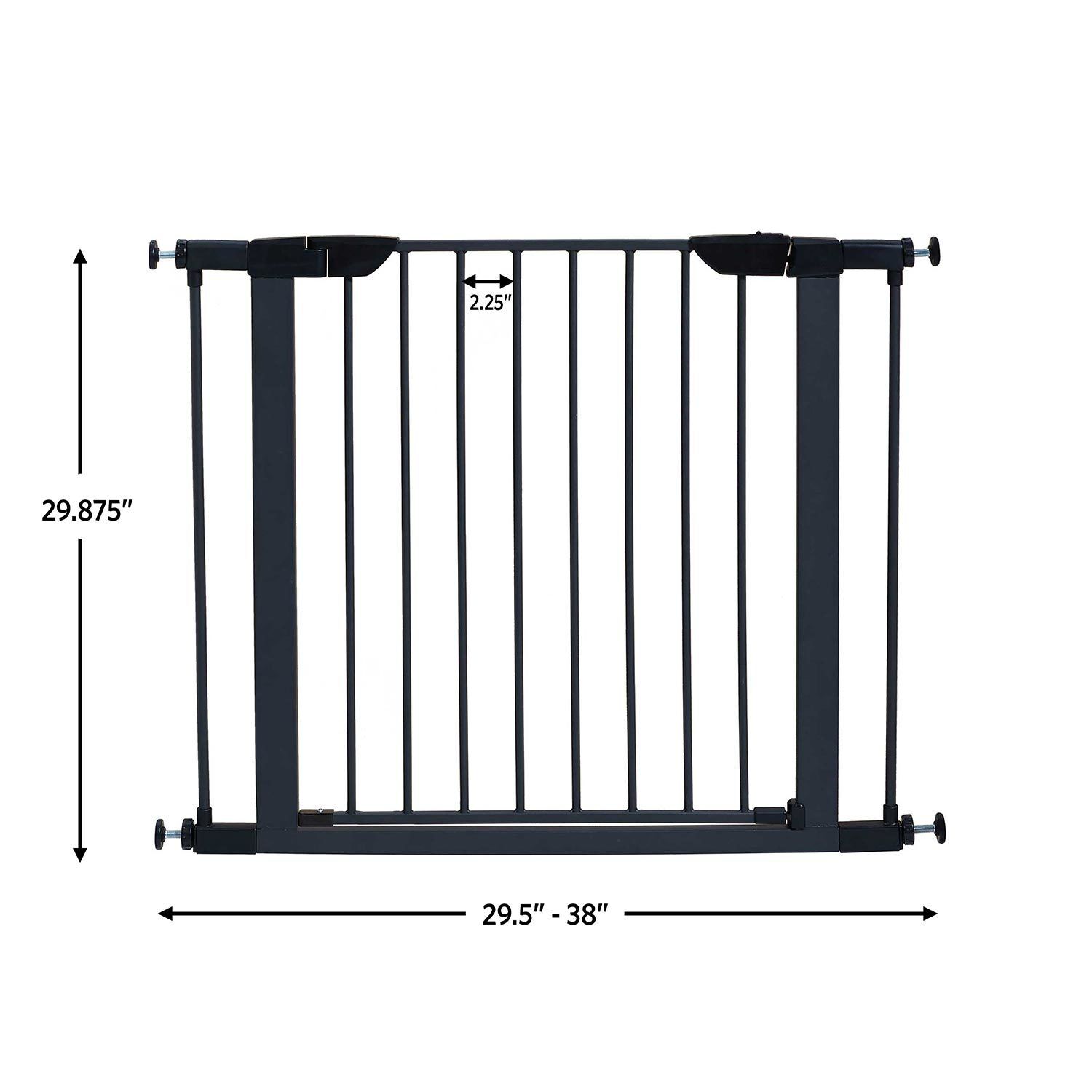 Steel Pet Gate 29" High Black