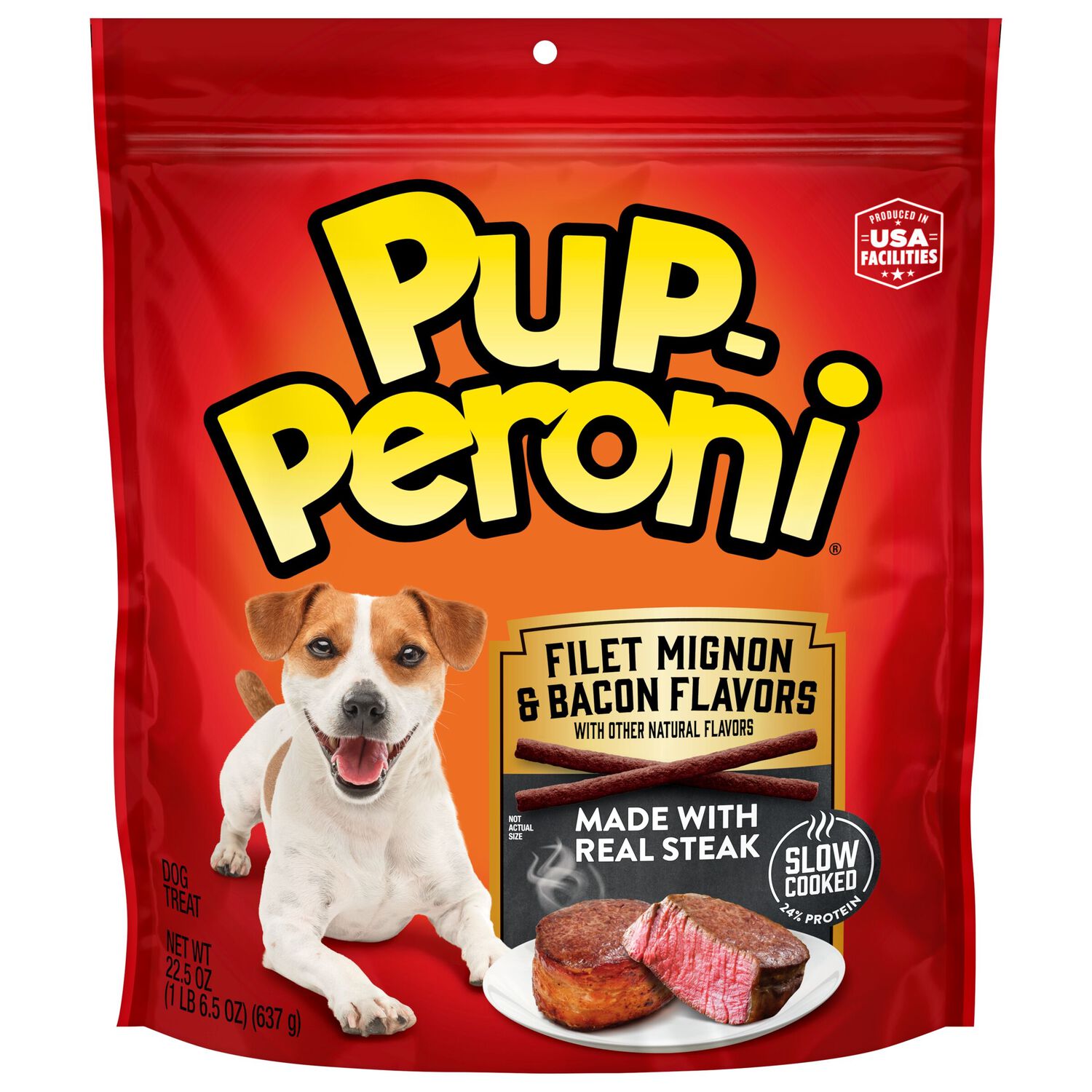 Pup-Peroni Filet Mignon & Bacon Flavor Soft & Chewy Dog Treats, 22.5-Oz Bag