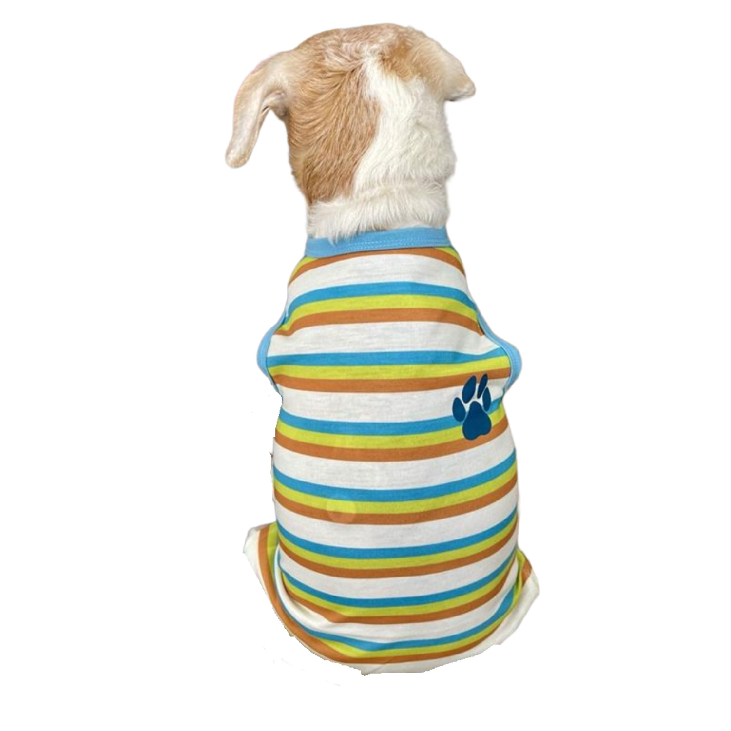 Bailey & Bella Multi-Colored Retro Stripes Tank Top Dog Shirt, Extra Large