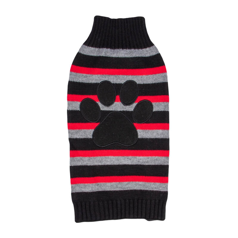 Black Striped Paw Sweater image number 2