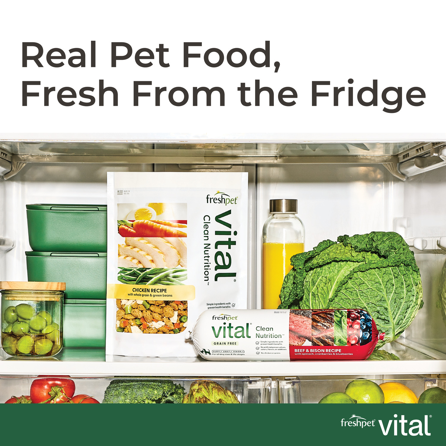 Freshpet Vital Clean Nutrition Fresh Dog Food, Chicken Recipe,  6-Lb Roll