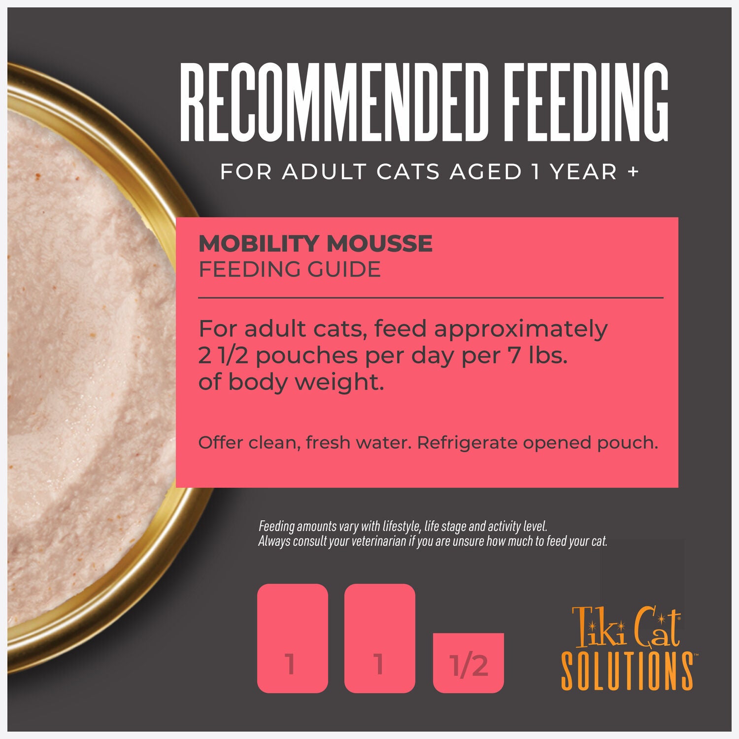 Tiki Cat Solutions Mousse, Mobility, Chicken & Tuna Recipe In Broth, 2.4-Oz Pouch