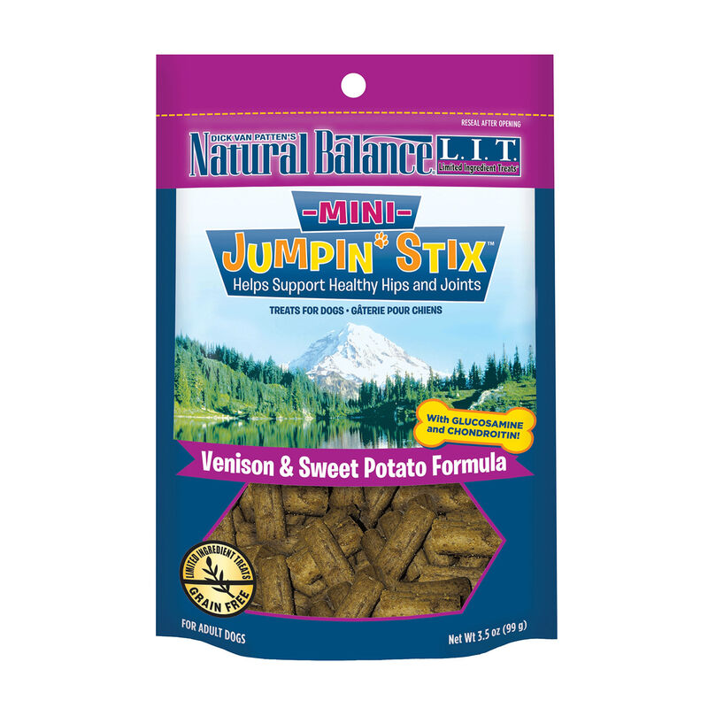 L.I.T. Limited Ingredient Treats Mini Jumpin' Stix Venison & Sweet Potato Formula Dog Treats image number 1