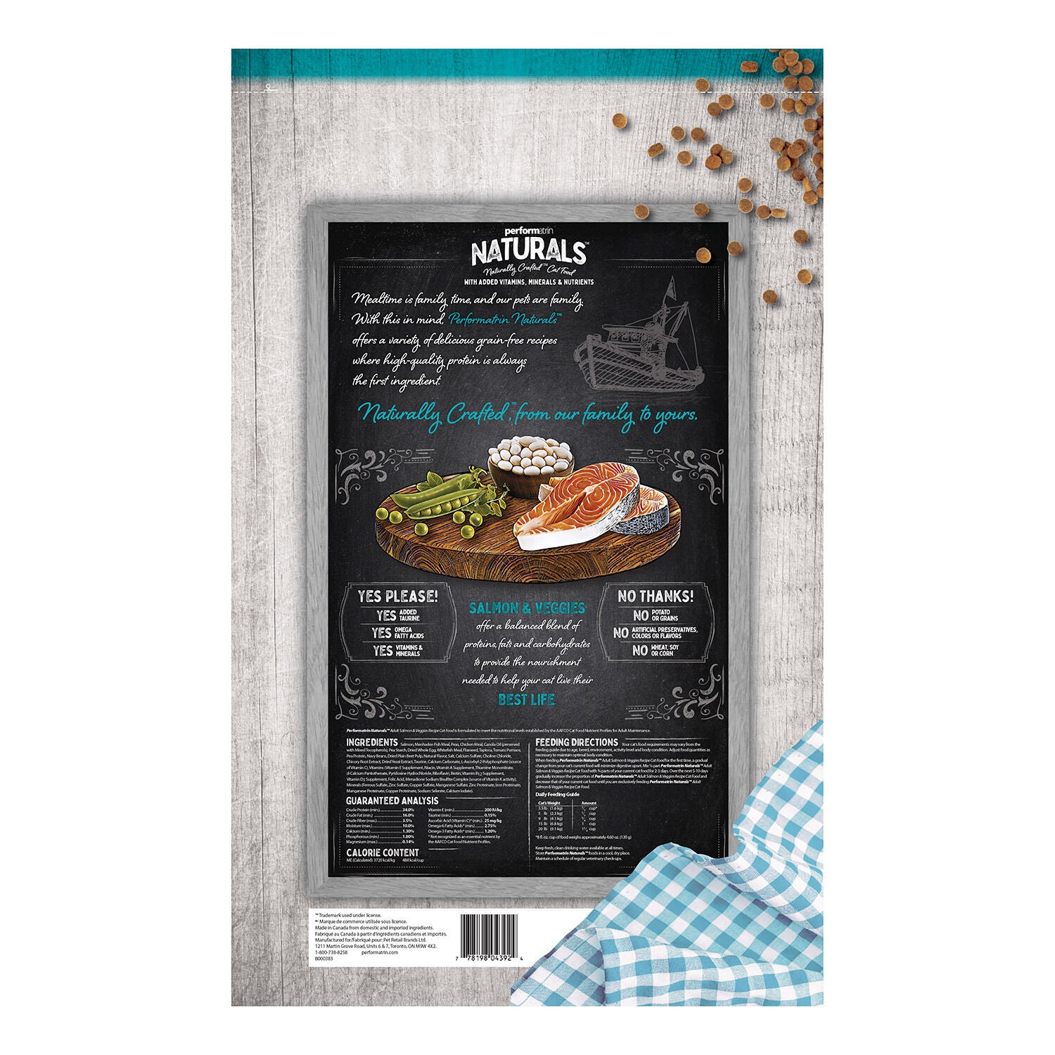 Performatrin Naturals Adult Formula Salmon Veggies Recipe Dry Cat Food 12 lb Pet Supermarket