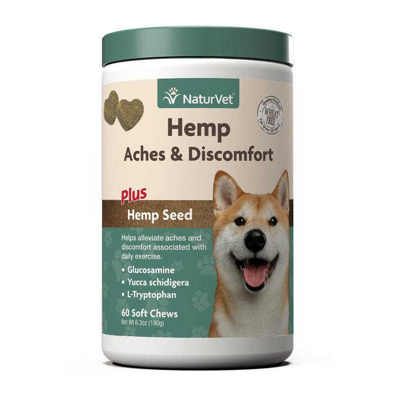 Natur Vet Hemp Aches & Discomfort Soft Chews For Dogs