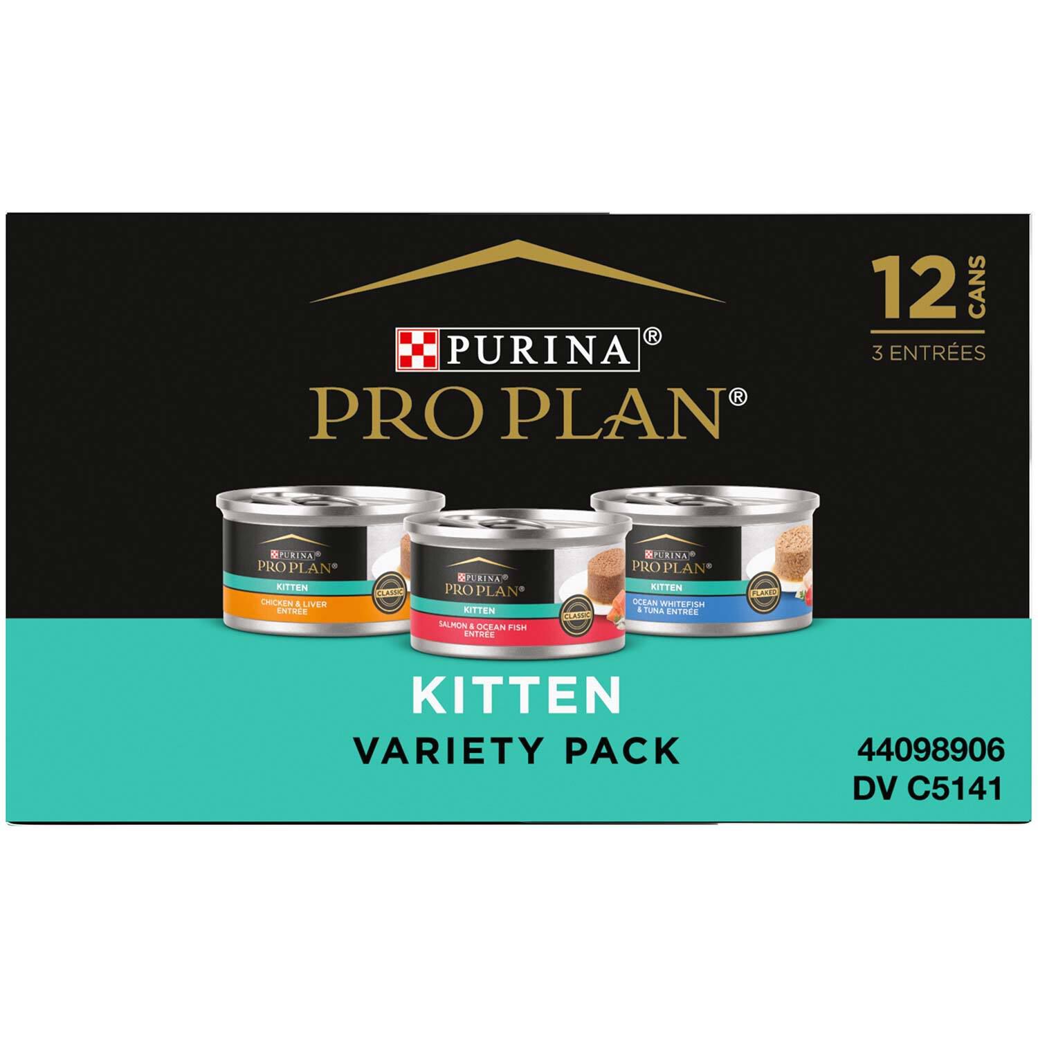 Purina Pro Plan High Protein Wet Kitten Food Variety Pack, Development Kitten Favorites - (12) 3 Oz. Cans