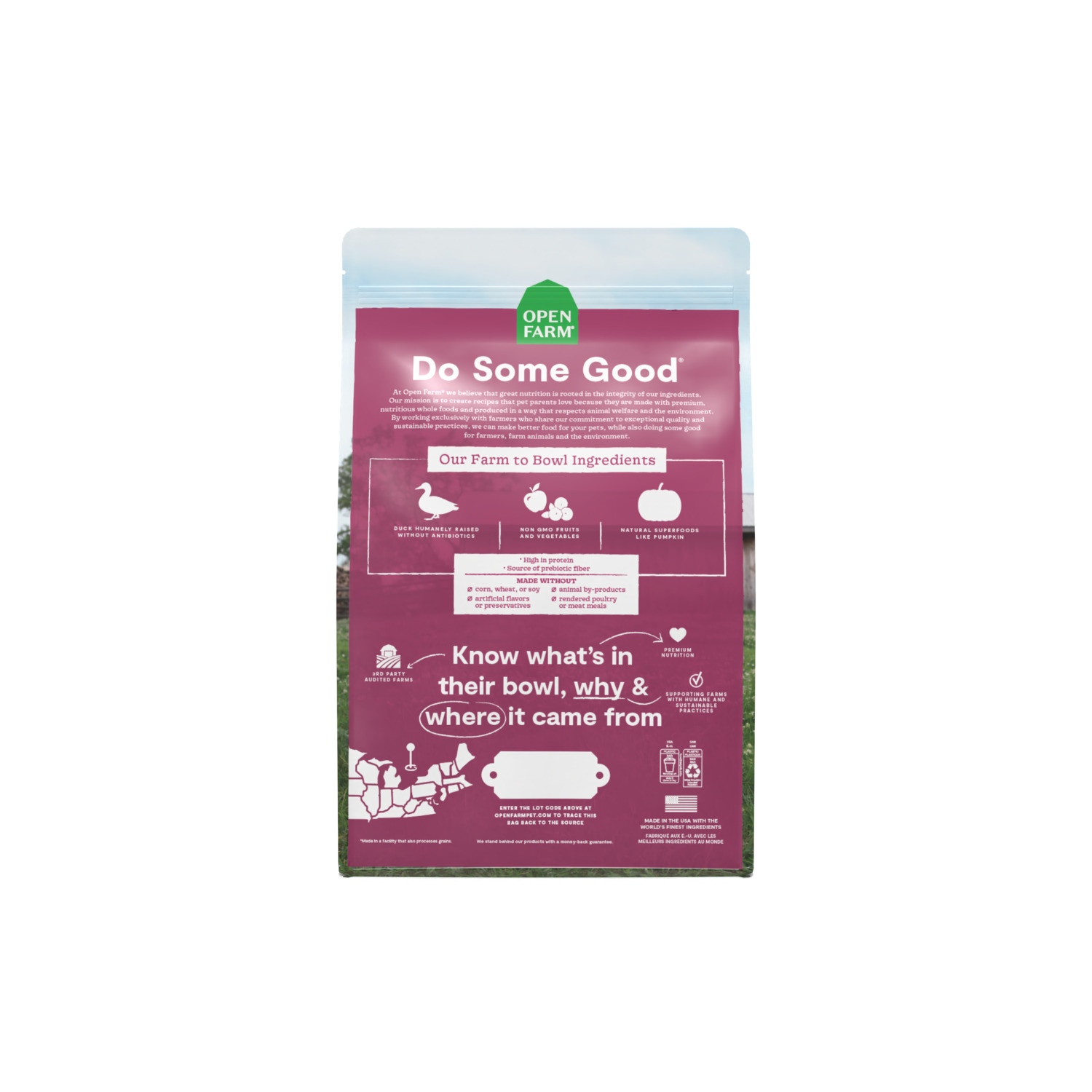 Open Farm Farmstead Grain-Free Dry Cat Food, Duck Recipe, 4-Lb