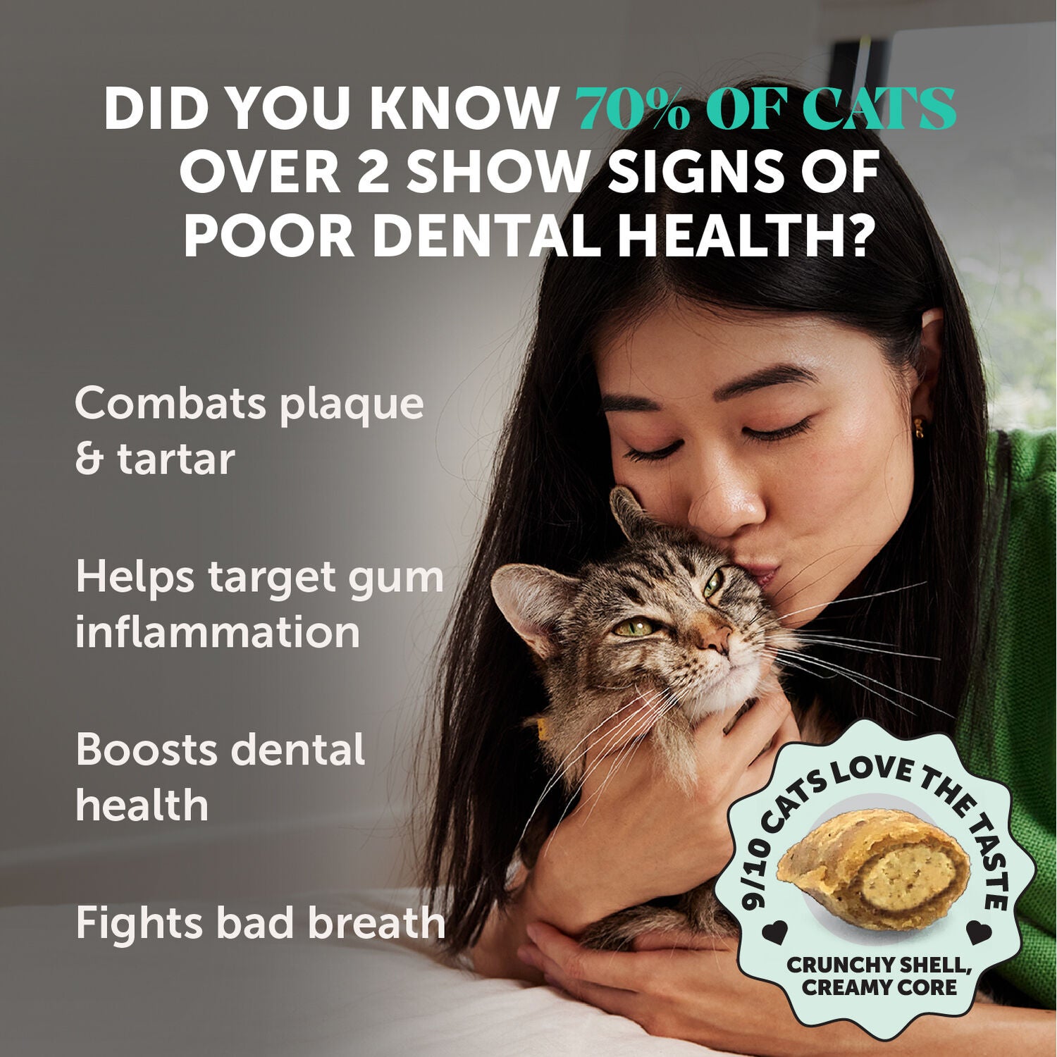 Pet Honesty Fresh Breath Chicken Flavor Dental Bites Crunchy Cat Supplements, 3.7-Oz Pouch