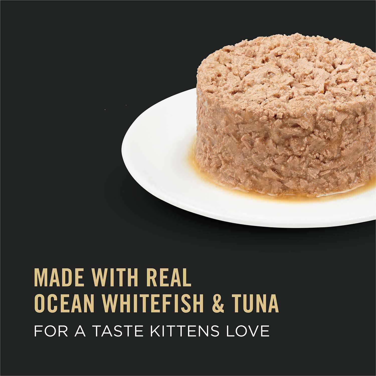 Purina Pro Plan Wet Kitten Food, Flaked Ocean Whitefish And Tuna Entree - 3-Oz Can