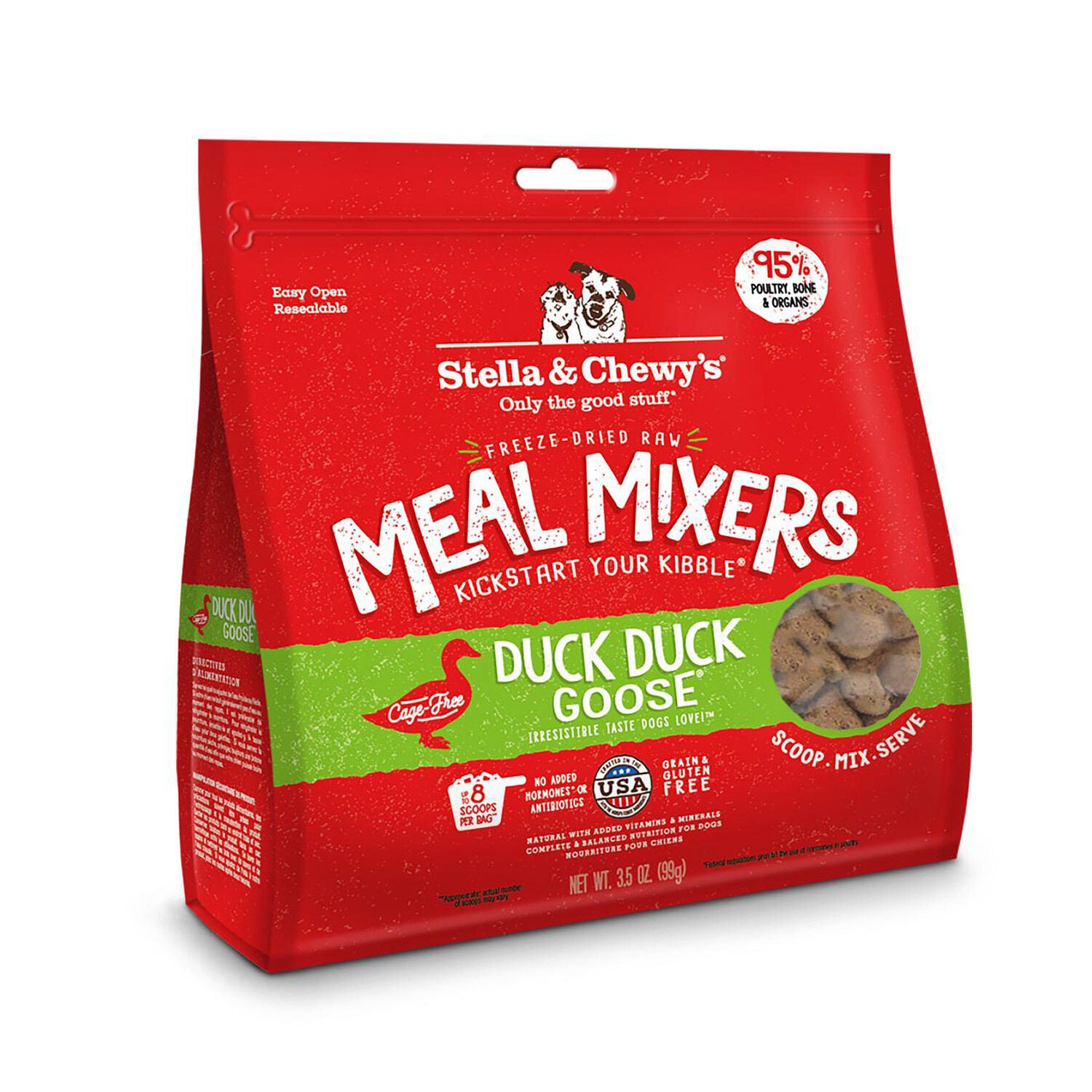 Stella & Chewy's Freeze-Dried Raw Meal Mixers Dog Food Topper - Duck Duck Goose Recipe