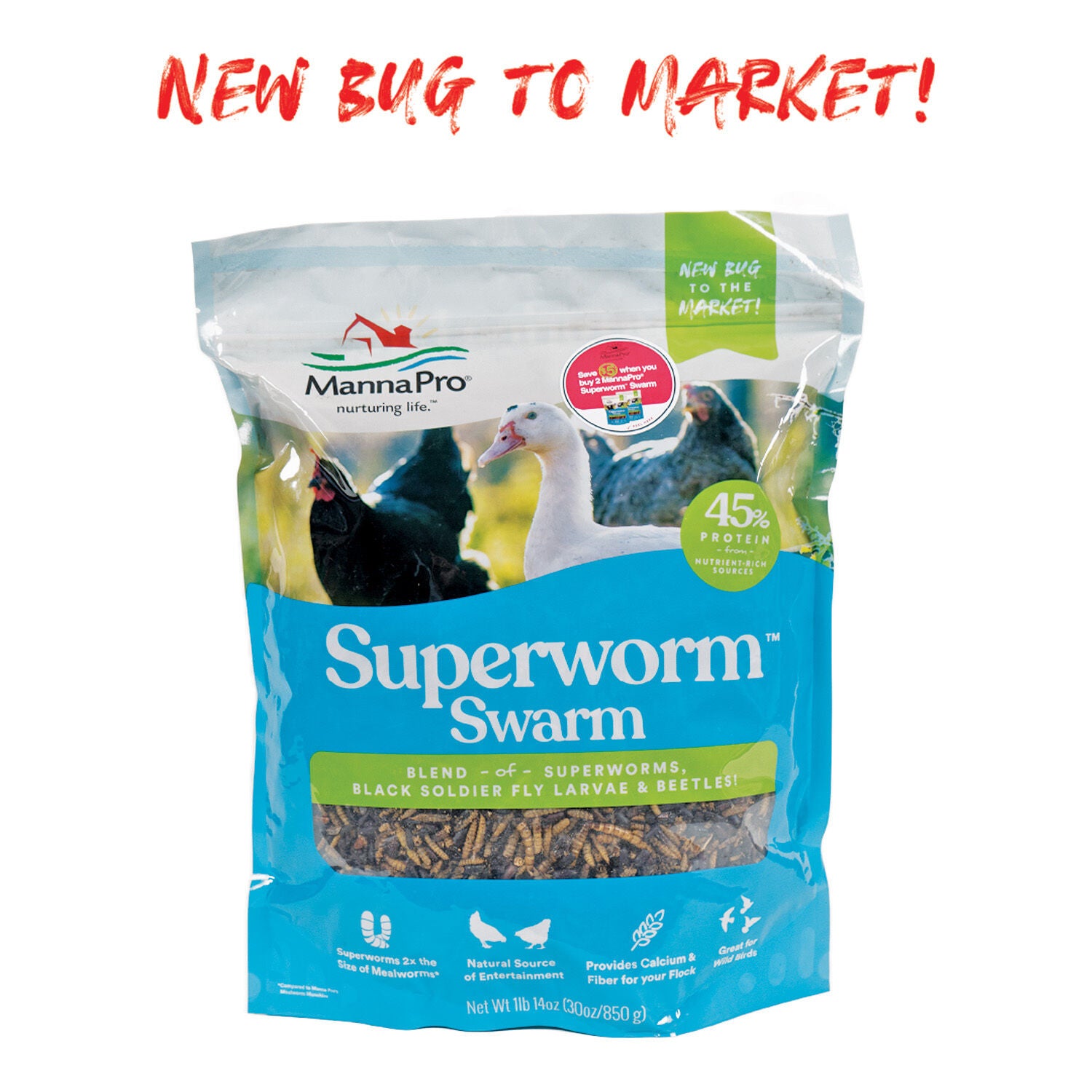 Manna Pro Superworm Swarm For Chickens & Wildbirds