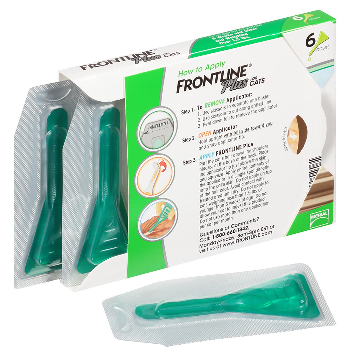 Frontline Plus Flea & Tick Treatment For Cats