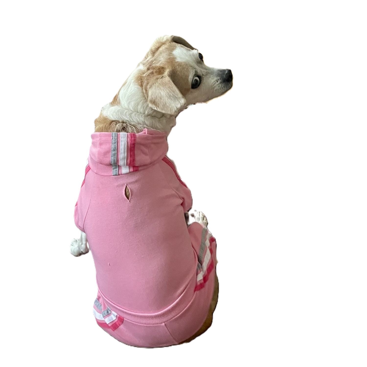 Fabdog Pink Jersey Jogger Dog Track Suit, Extra Large