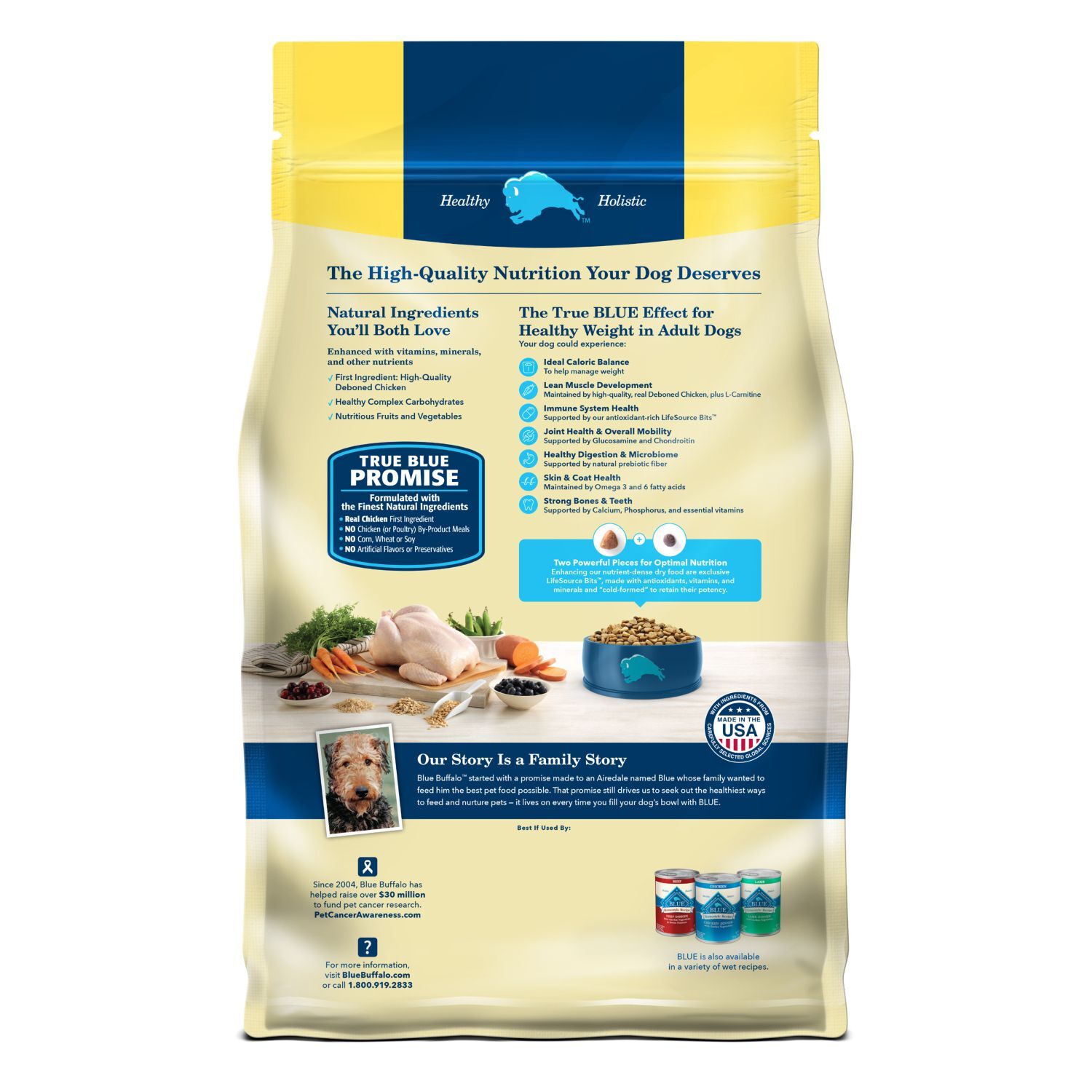 Blue Buffalo Life Protection Healthy Weight Chicken & Brown Rice Adult Dry Dog Food, 30-Lb