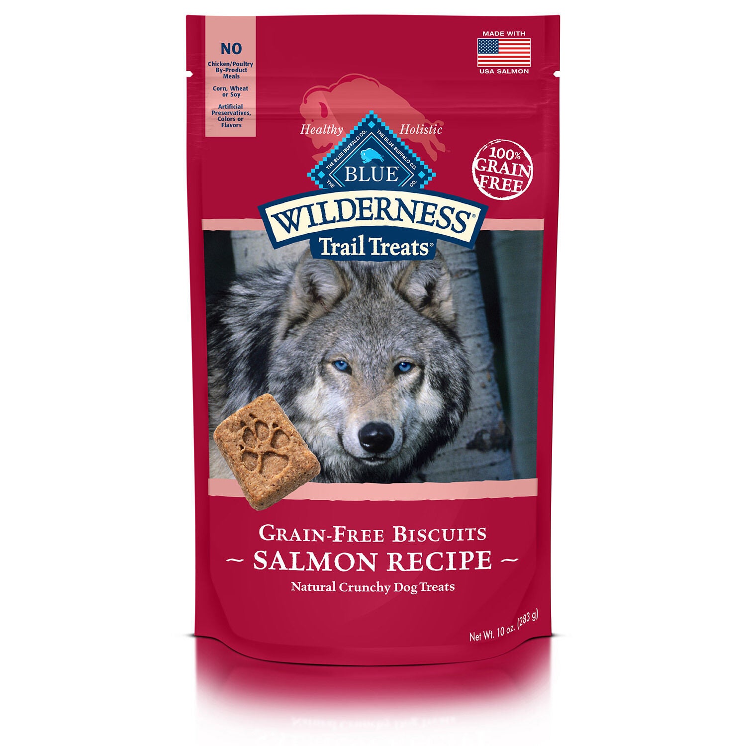 Blue Buffalo Wilderness Trail Treats Grain-Free Biscuits Salmon Recipe Dog Treats
