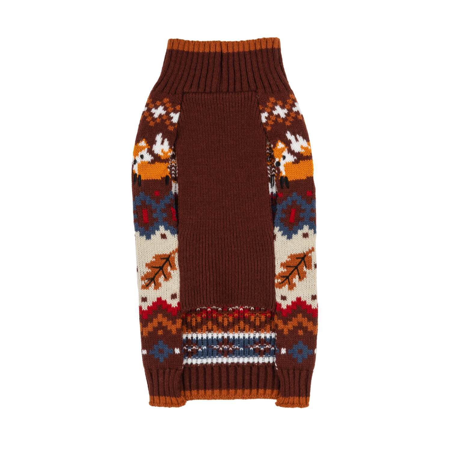 Simply Dog Fall Fox Brown Pullover Dog Sweater