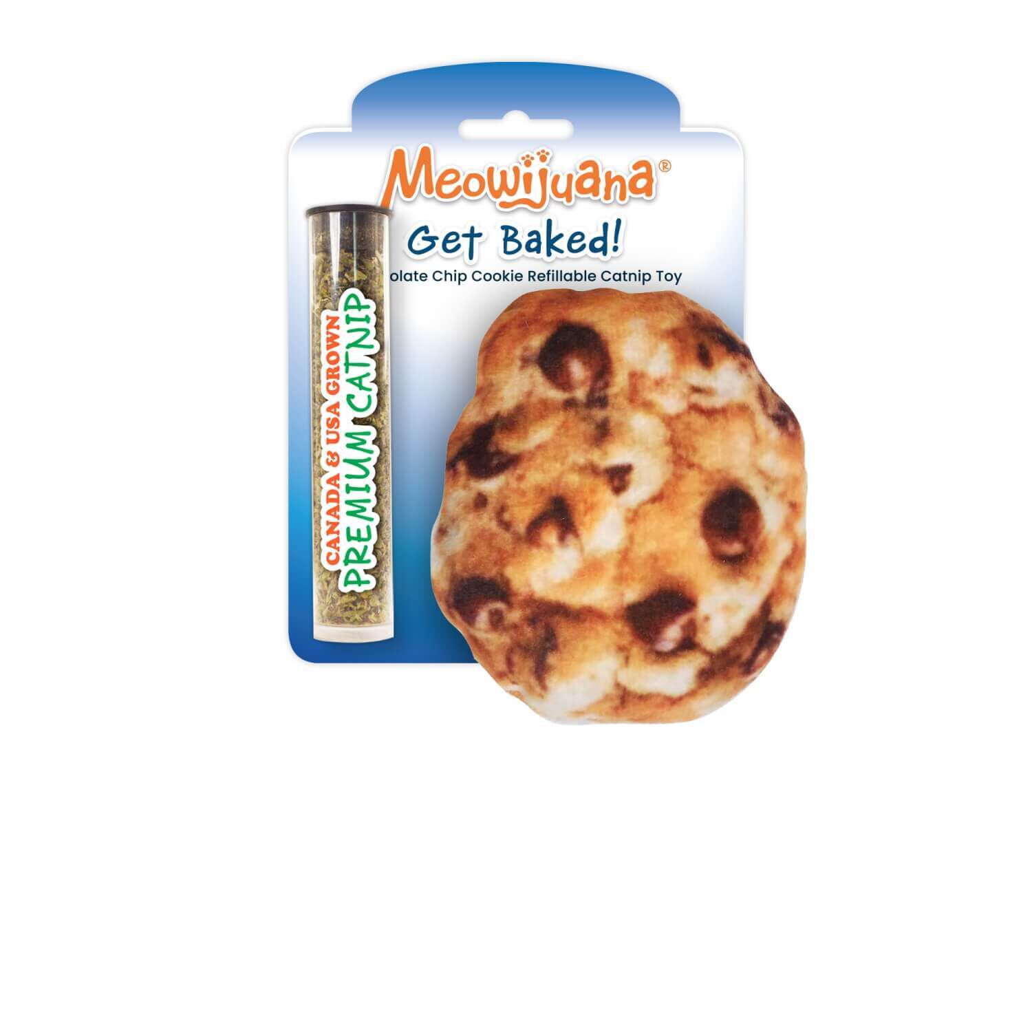Meowijuana "Get Baked" Cookie Refillable Catnip Cat Toy