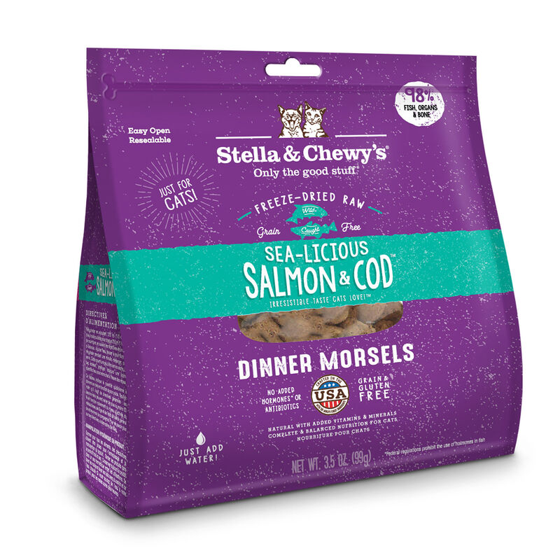 Freeze Dried Sea Licious Salmon & Cod Dinner For Cats image number 1