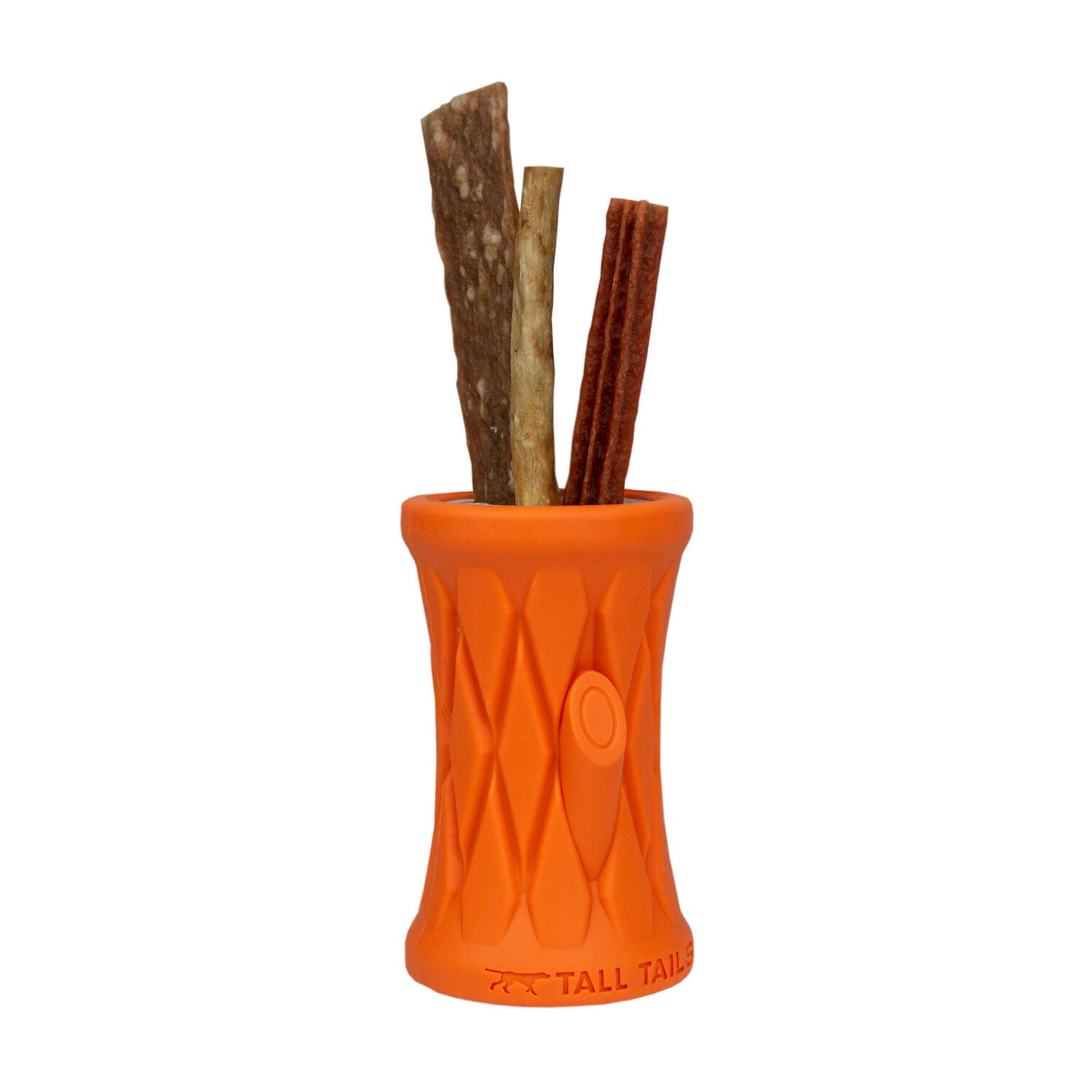 Tall Tails Natural Rubber Tree Trunk Interactive Treat Dispensing Dog Toy, 5"