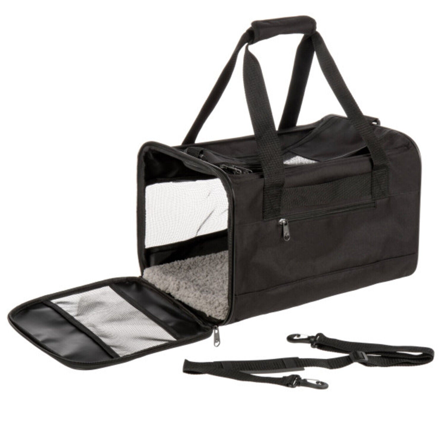 Sherpa Everyday Guaranteed On Board Soft Sided Medium Size Dog & Cat Carrier, Black