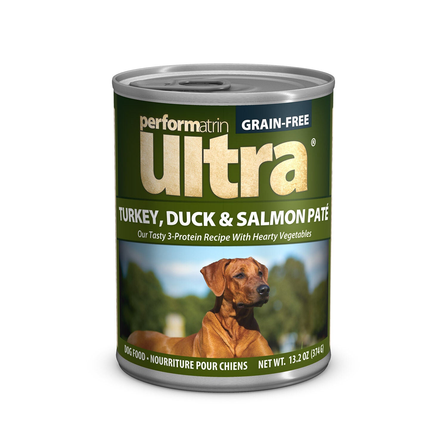 Performatrin Ultra Grain Free Turkey, Duck & Salmon Recipe Wet Dog Food, 13.2-Oz