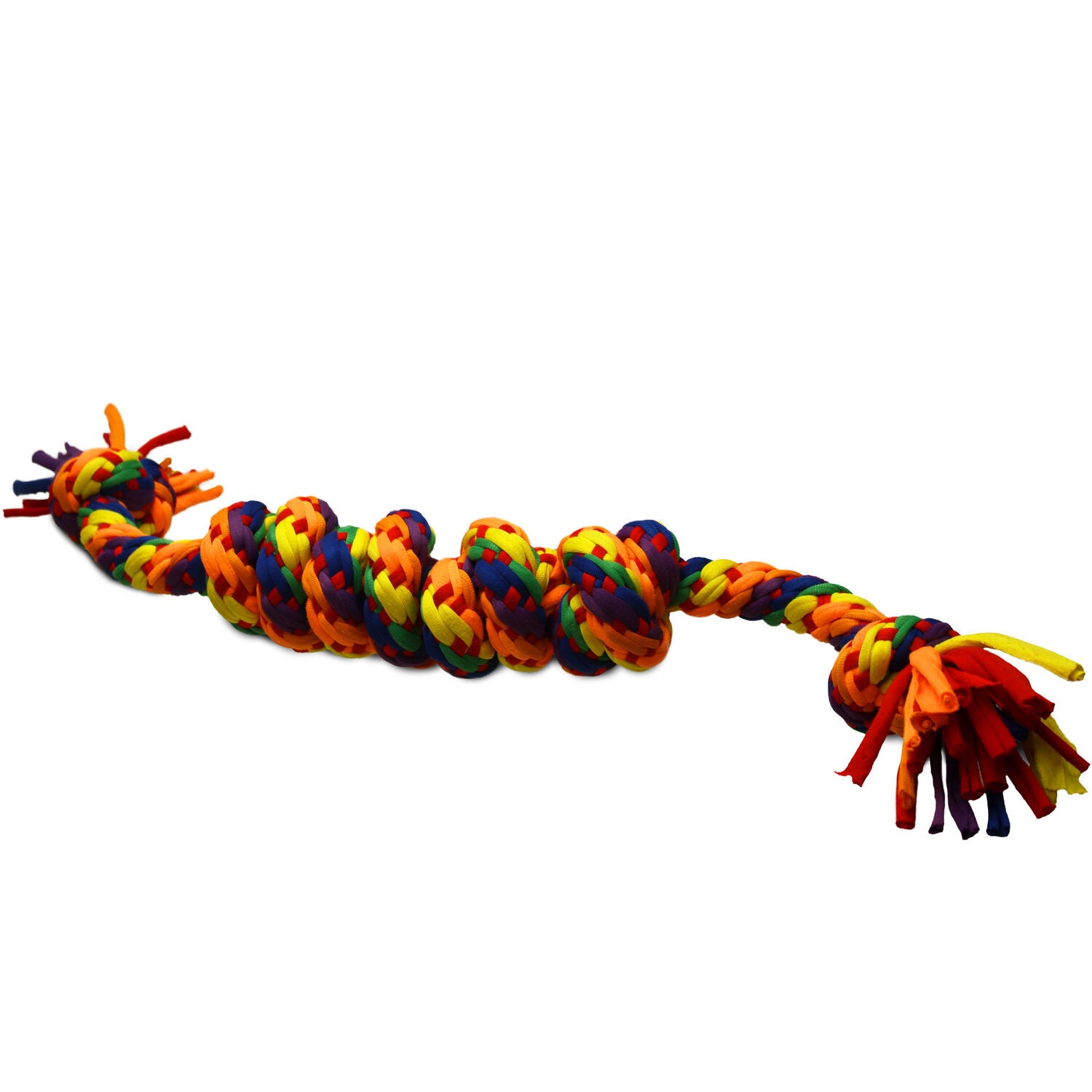 Petsport Kaleidoscope Knot Bar Durable Tug Dog Toy, 19"
