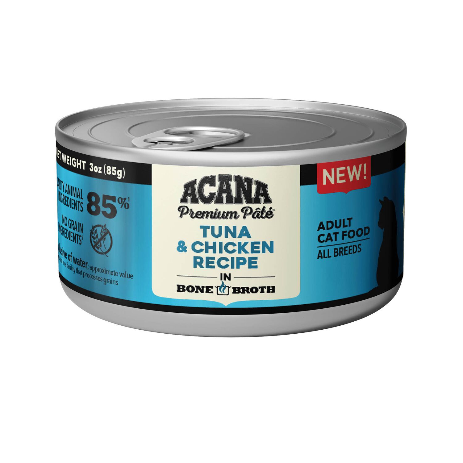Acana Premium Pate Wet Cat Food, Tuna And Chicken In Bone Broth Recipe Wet Cat Food