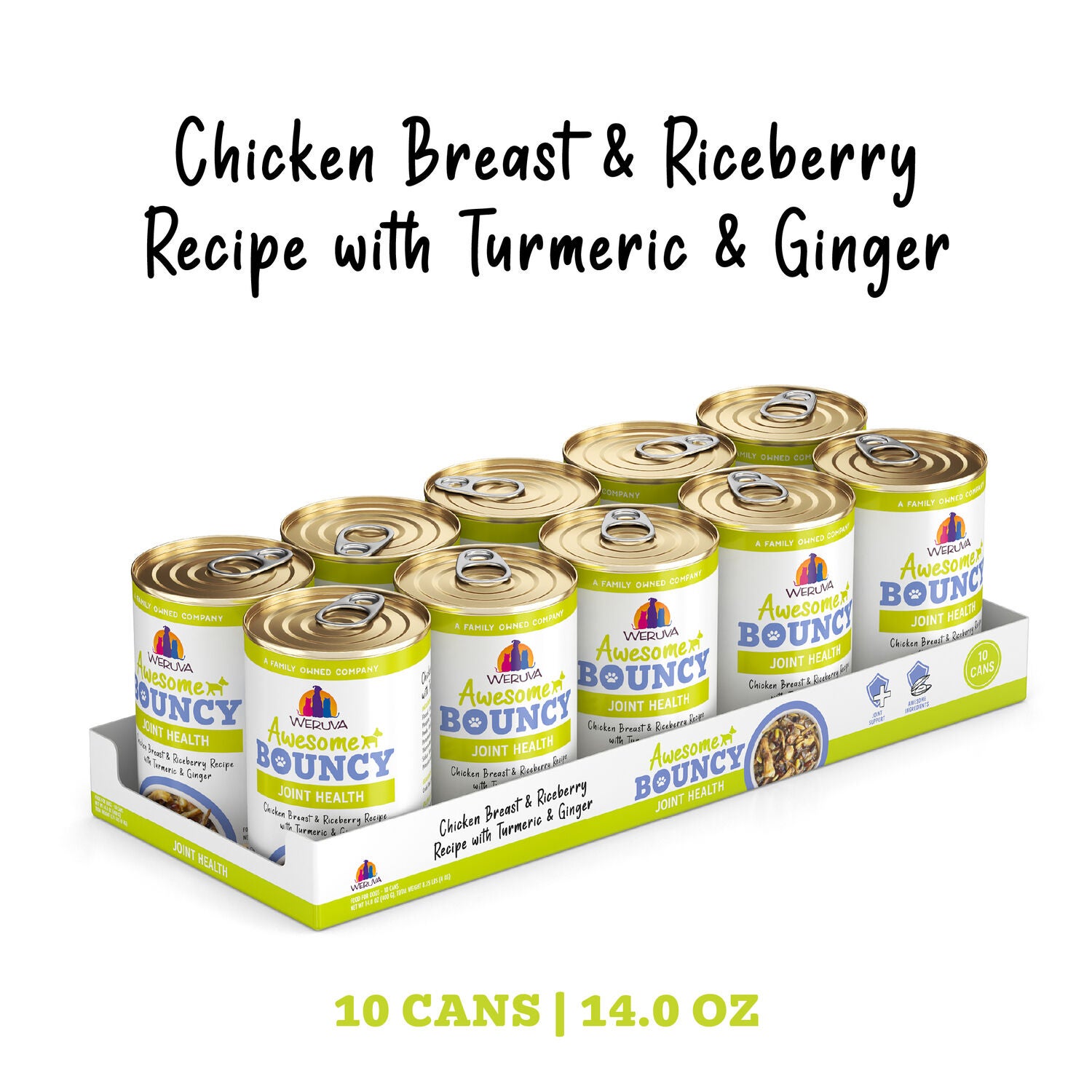 Weruva Awesome Bouncy Chicken Breast And Riceberry Recipe With Turmeric And Ginger Wet Dog Food, 6-Oz Pack Of 8