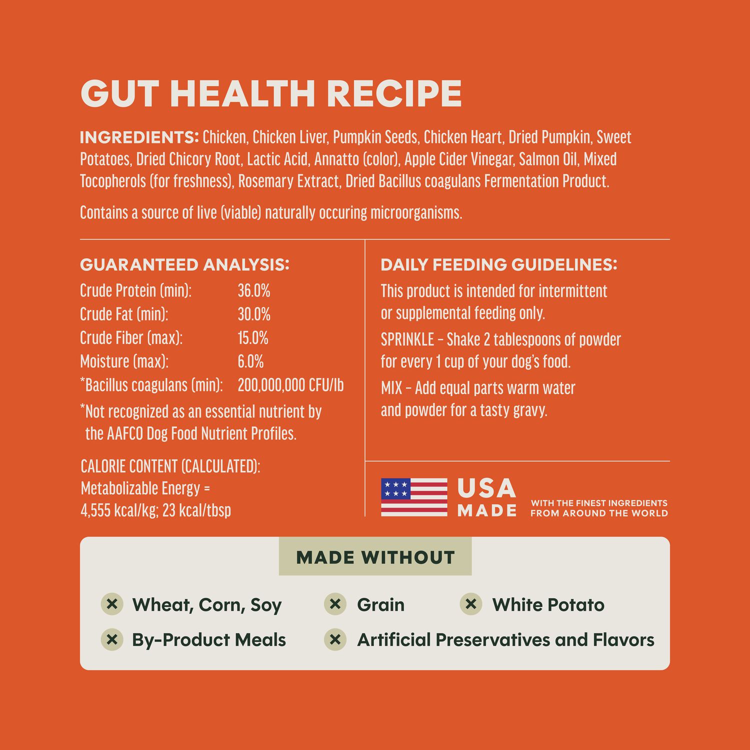Instinct Raw Boost Shakers Gut Health Freeze-Dried Dog Food Topper, 5.5-Oz