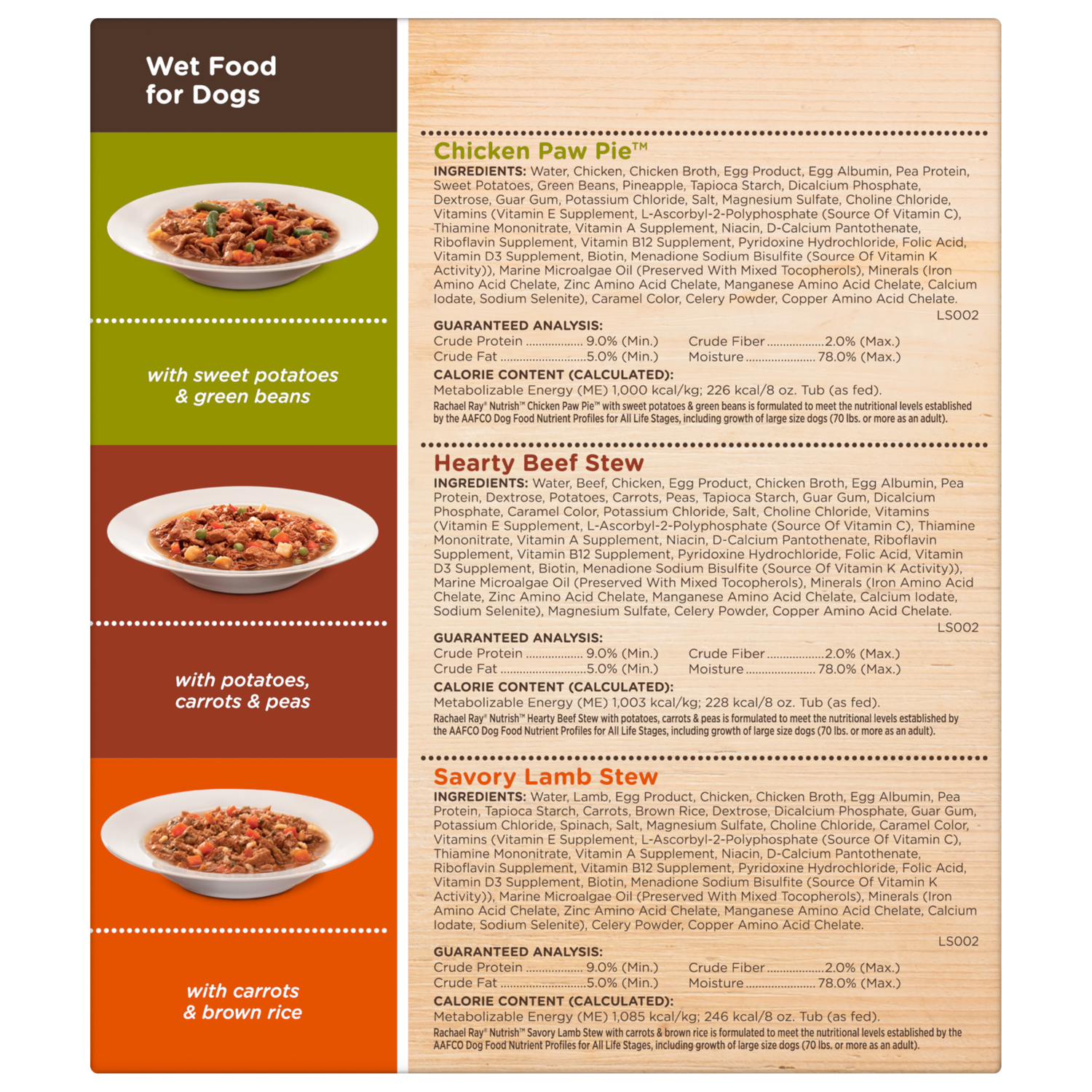 Rachael Ray&reg; Nutrish&trade; Savory Favorites Variety Pack Wet Dog Food, 8-Oz Pack Of 6