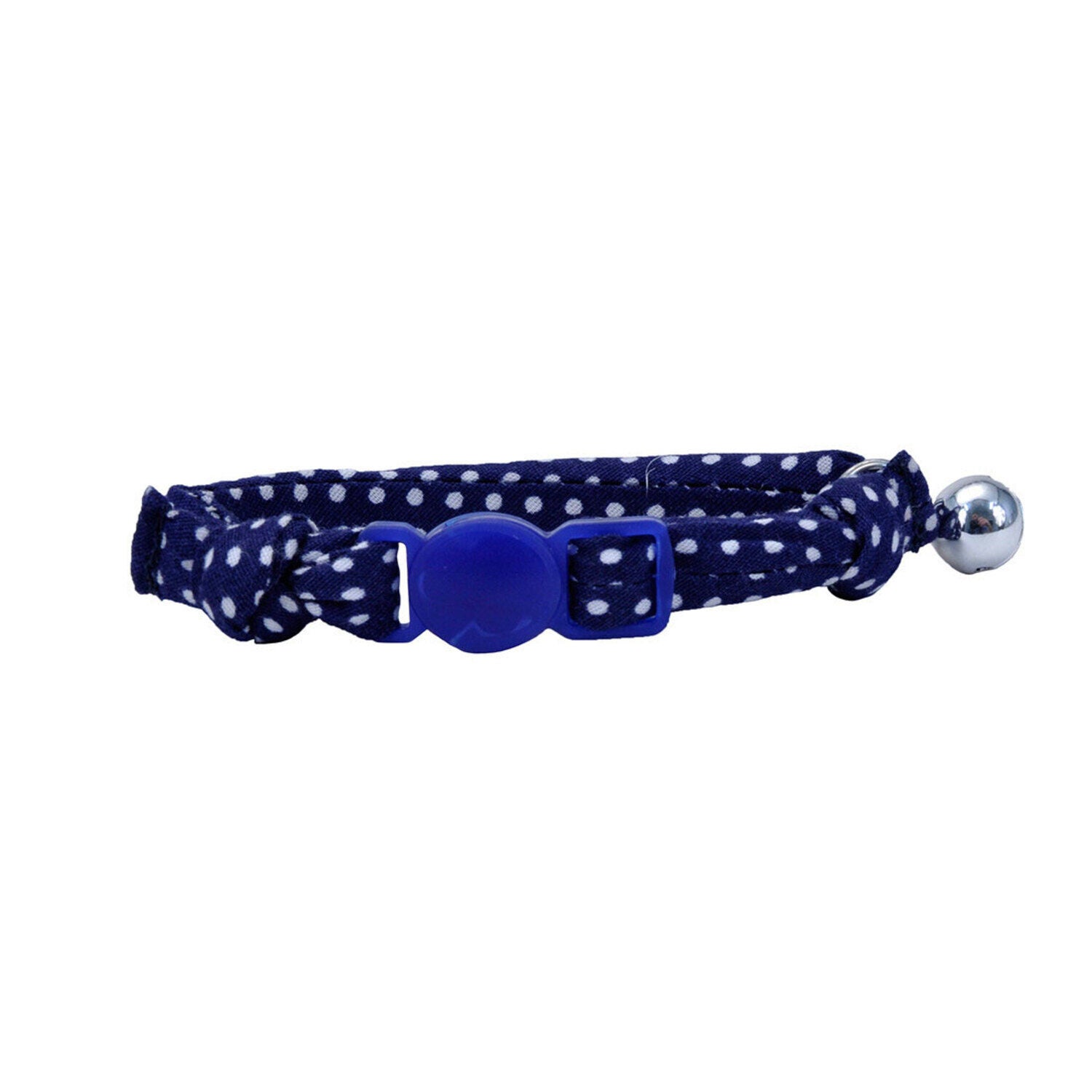 Coastal Li'l Pals&reg; Round Kitten Cat Collar, Navy Dots, 5/16" X 8"
