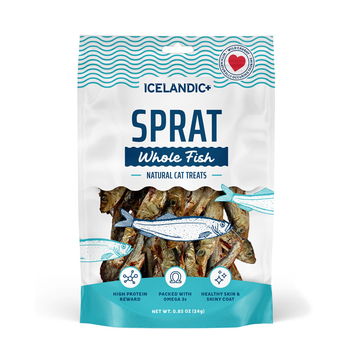 Icelandic+ Sprat Whole Fish Natural Cat Treats, 0.85-Oz
