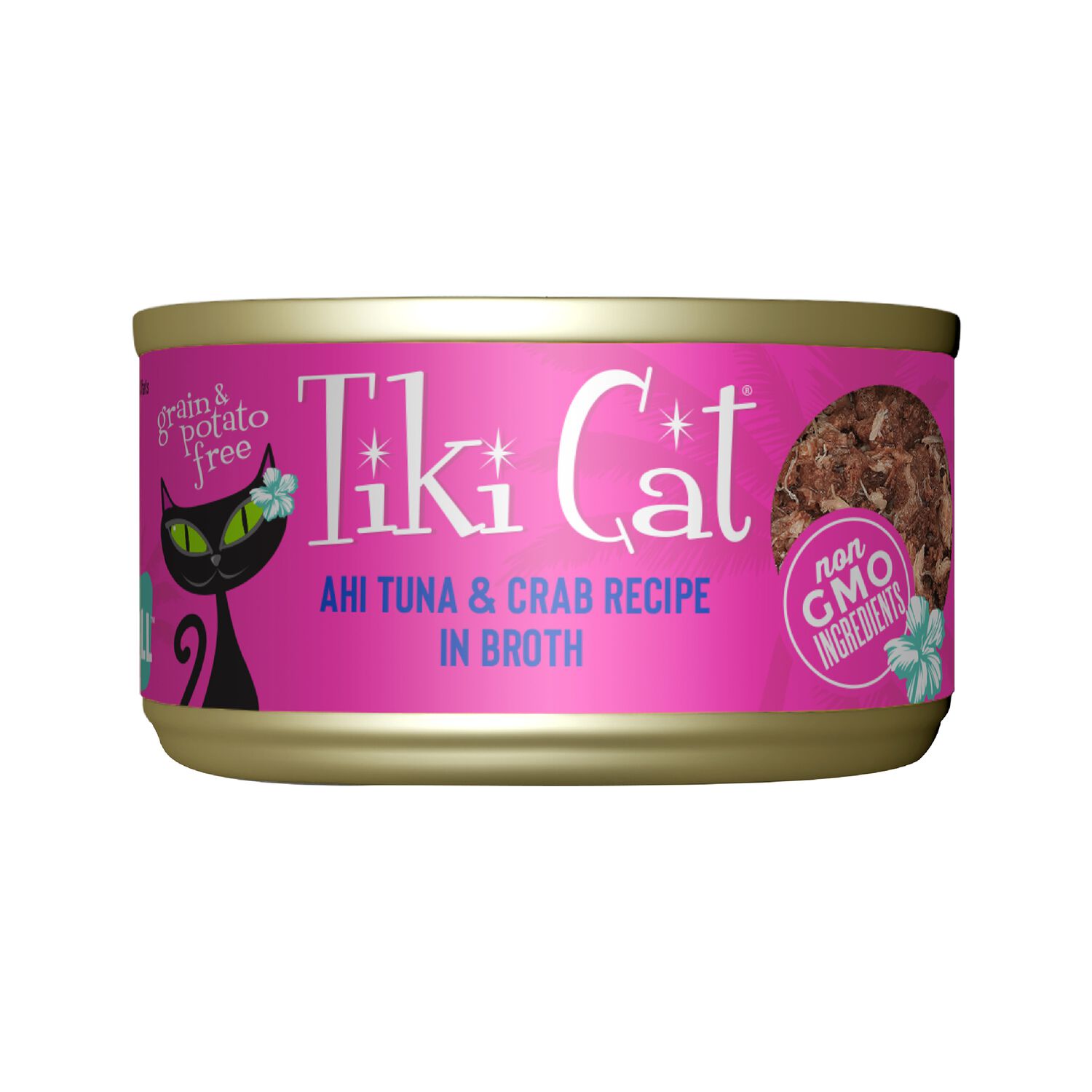 Tiki Cat Grill Wet Cat Food Ahi Tuna & Crab 2.8-Oz Can