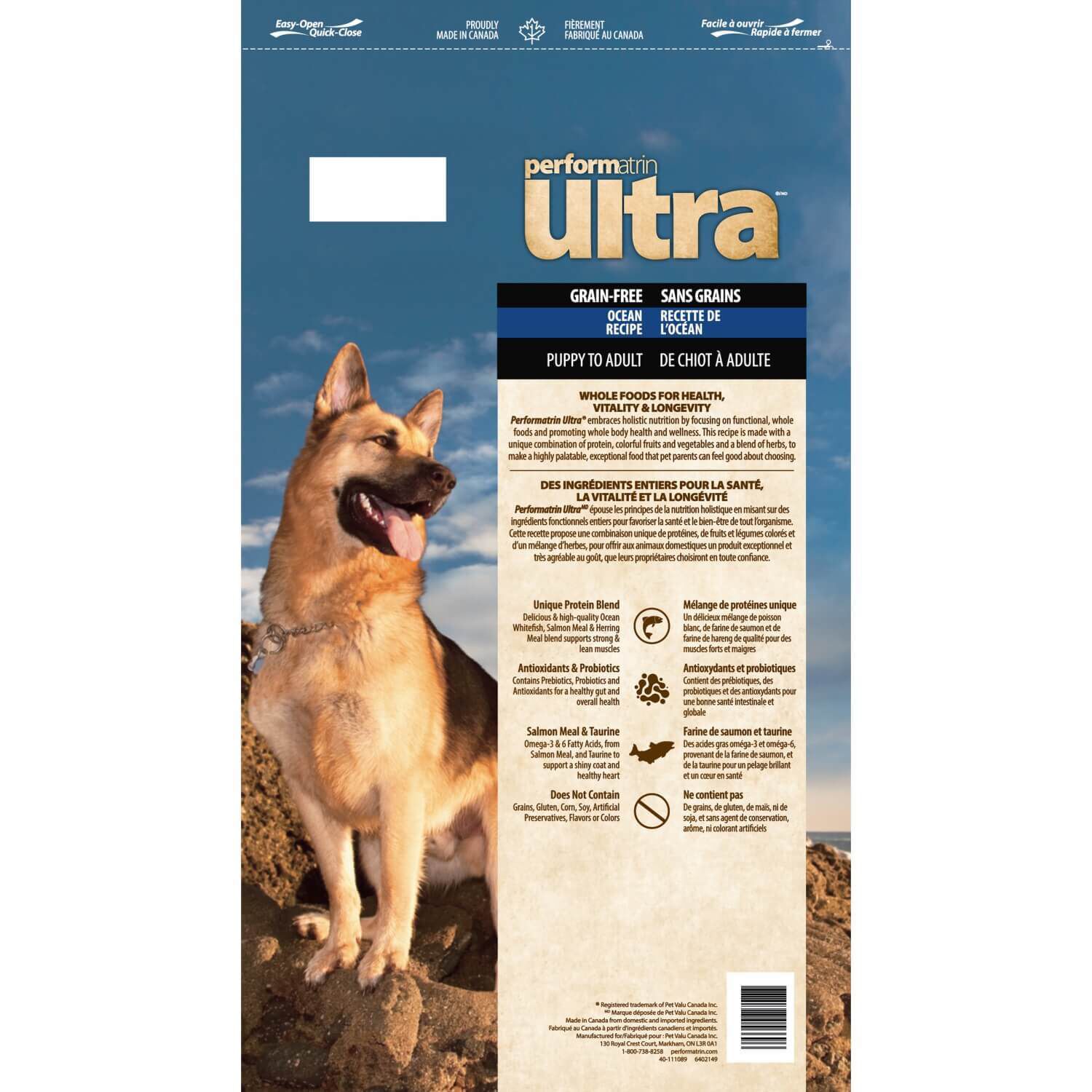 Performatrin Ultra Grain Free Ocean Recipe Dry Dog Food 24 lb Pet Supermarket