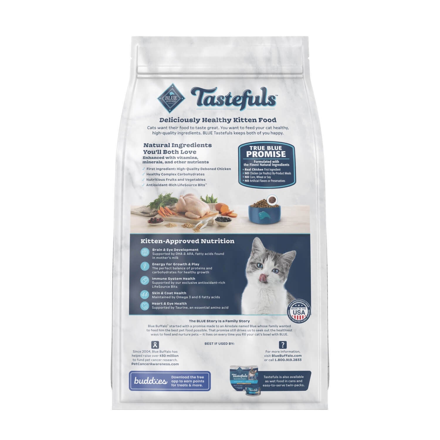 Blue Buffalo Tastefuls Healthy Growth Chicken & Brown Rice Recipe Kitten Cat Food
