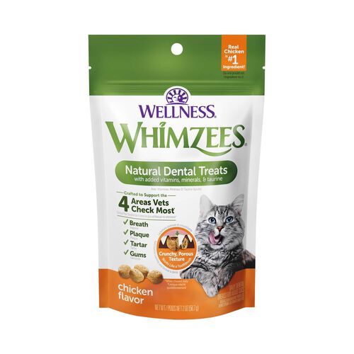 Whimzees By Wellness Natural Cat Dental Treats, Chicken Flavor