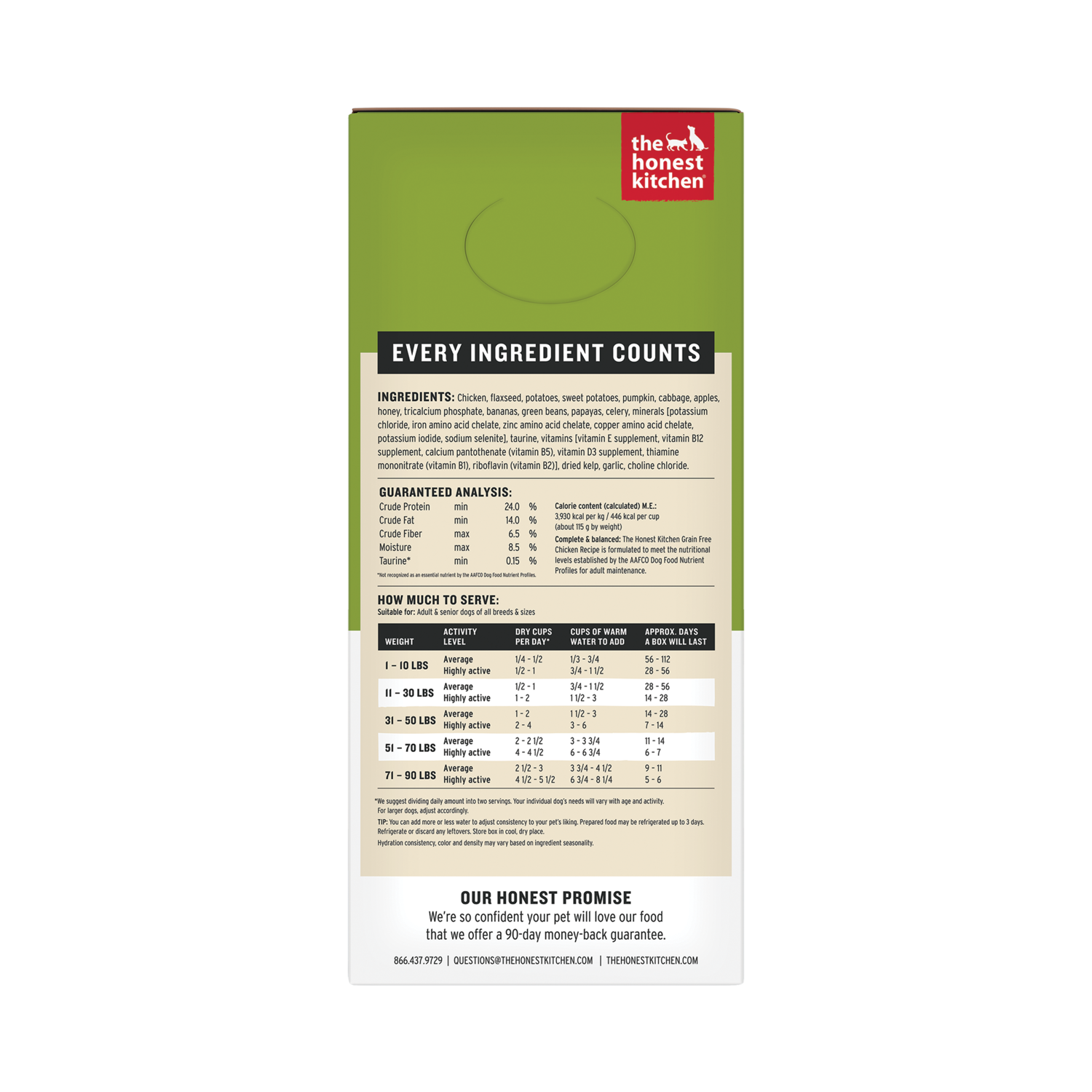 The Honest Kitchen Wholemade Grain Free Chicken Recipe Dehydrated Dog Food, 7-Lb