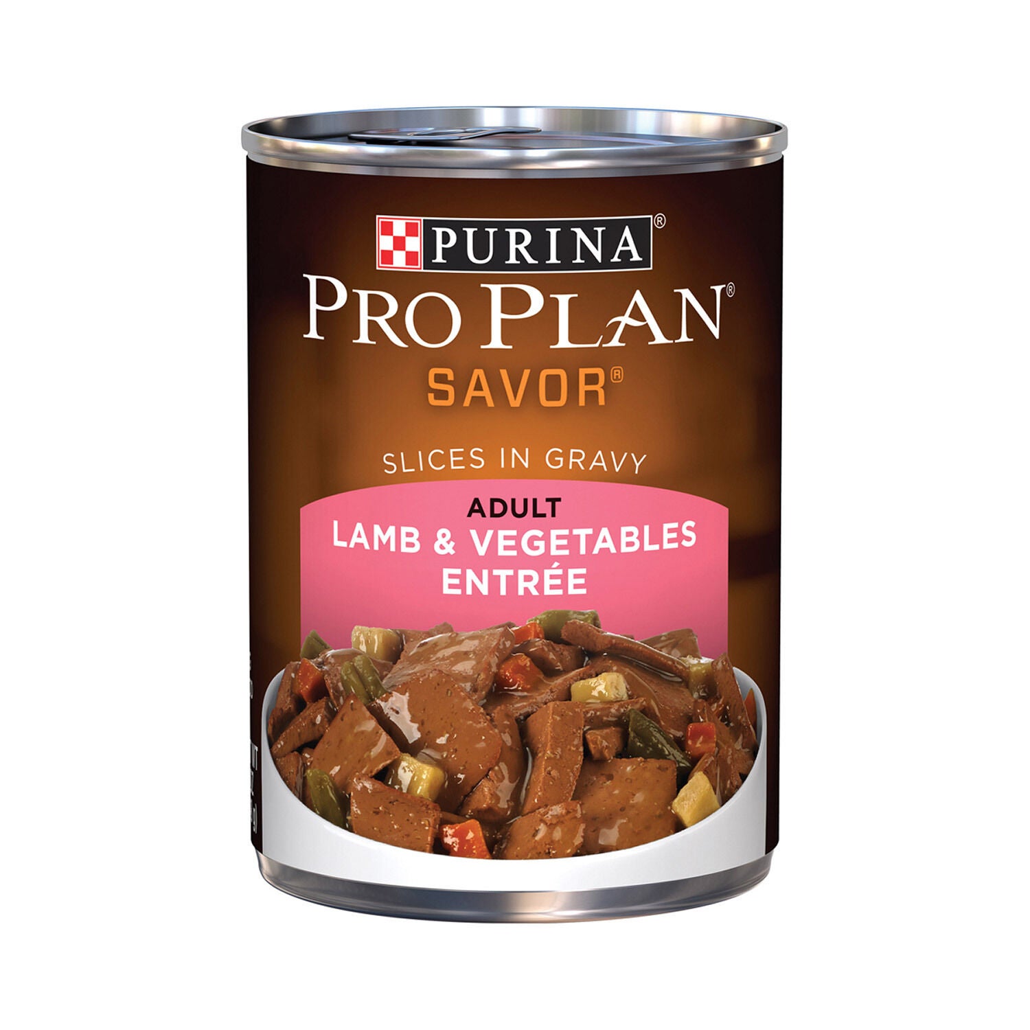 Purina Pro Plan Savor Adult Lamb Vegetables Entree Slices In