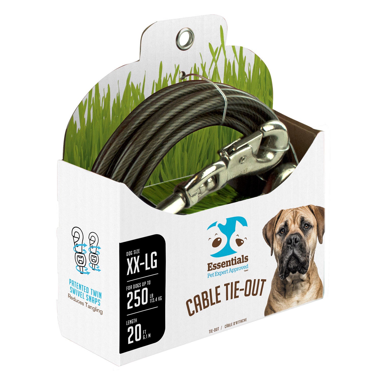 Boss Pet 2Xl Outdoor Dog Tie-Out, 20'