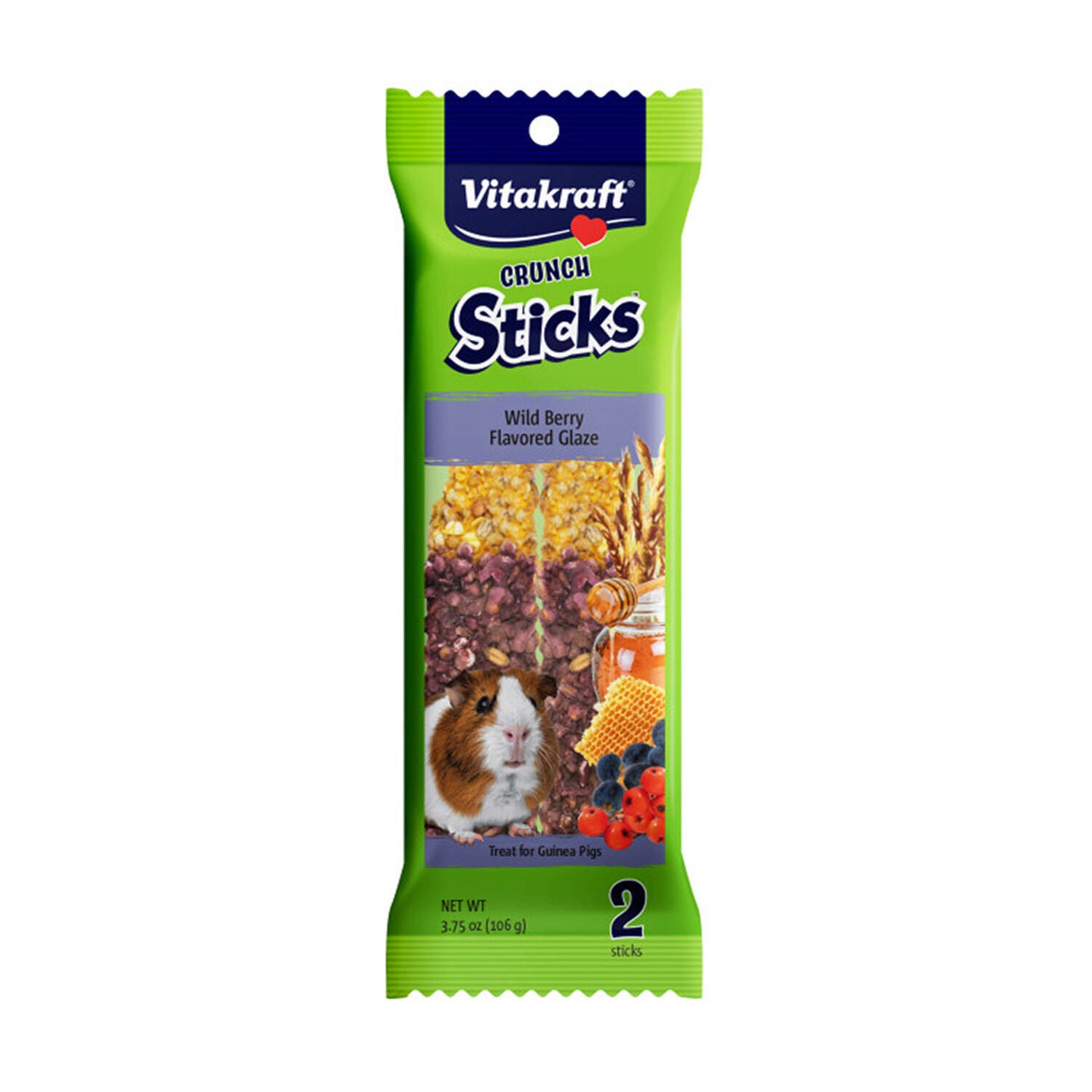 Vitakraft Guinea Pig Crunch Sticks Wild Berry Glazed Treat