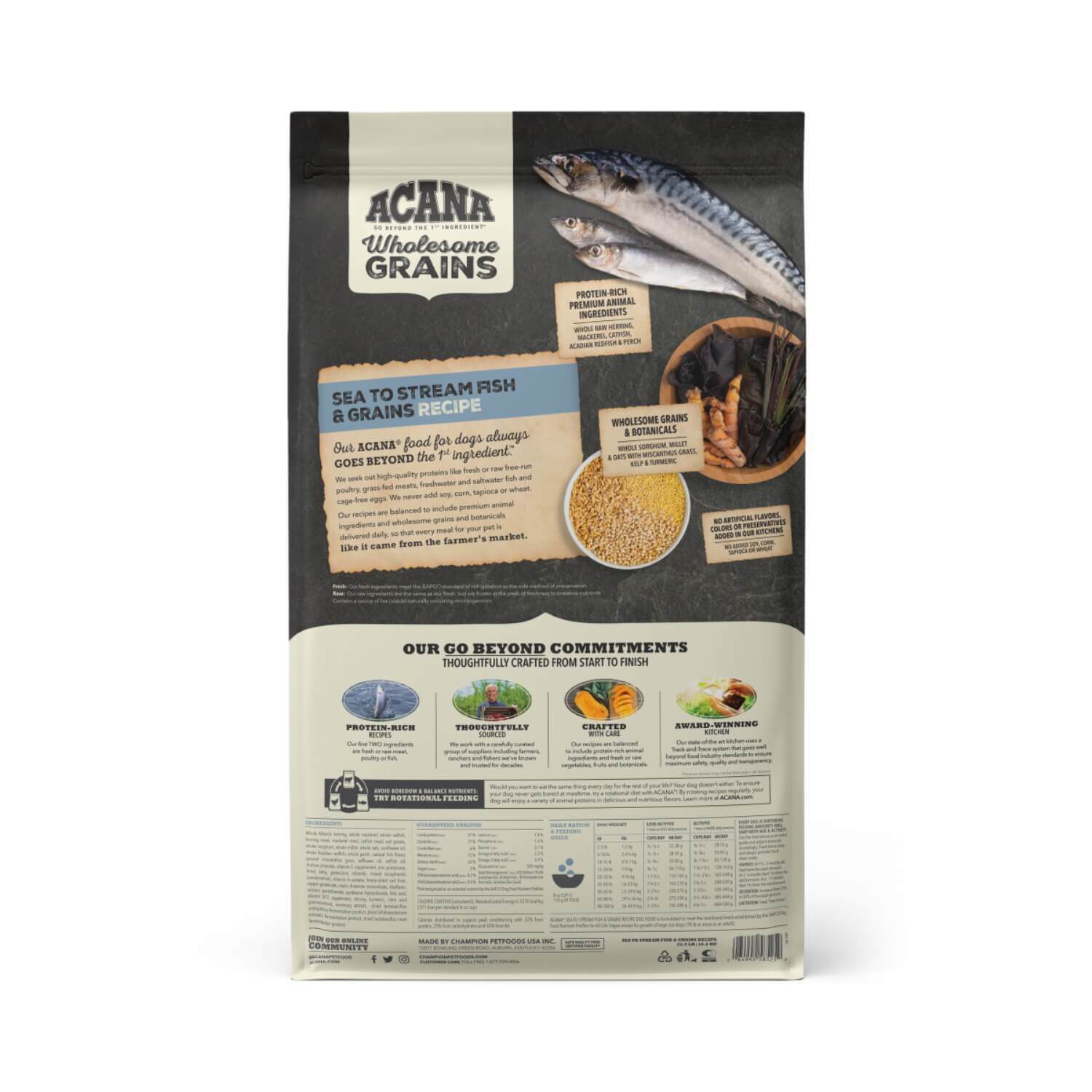 Acana Wholesome Grains Sea To Stream Saltwater Fish Gluten Free Dry Dog Food
