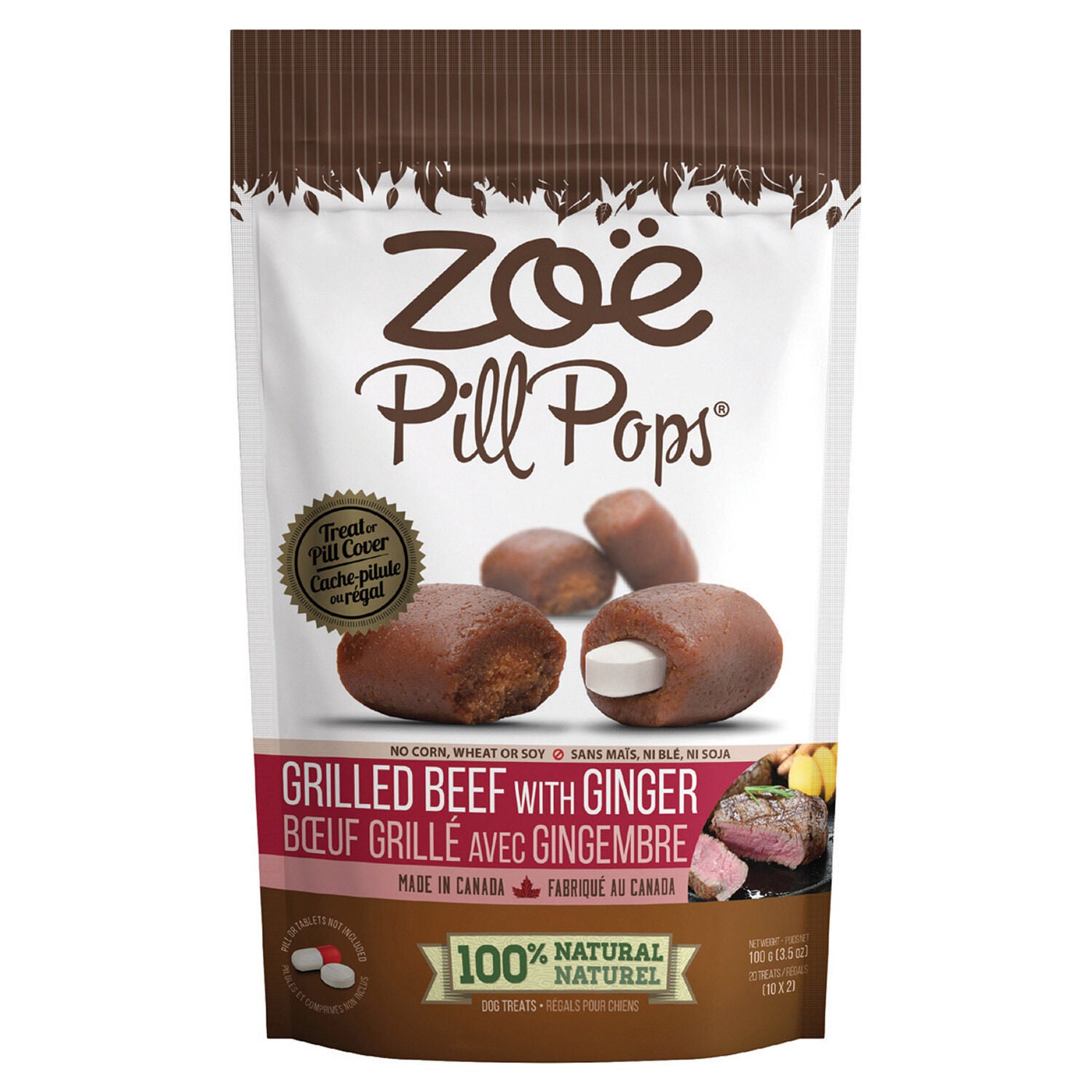 Pill Pops - Grilled Beef With Ginger Dog Treat