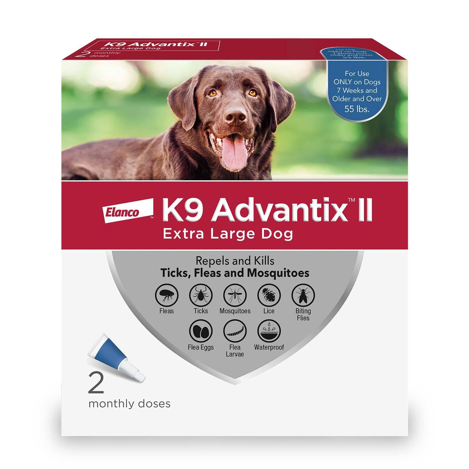 K9 Advantix Ii Xl Dog Vet-Recommended Flea, Tick & Mosquito Topical Treatment & Prevention For Dogs Over 55-Lbs, 6-Month Supply