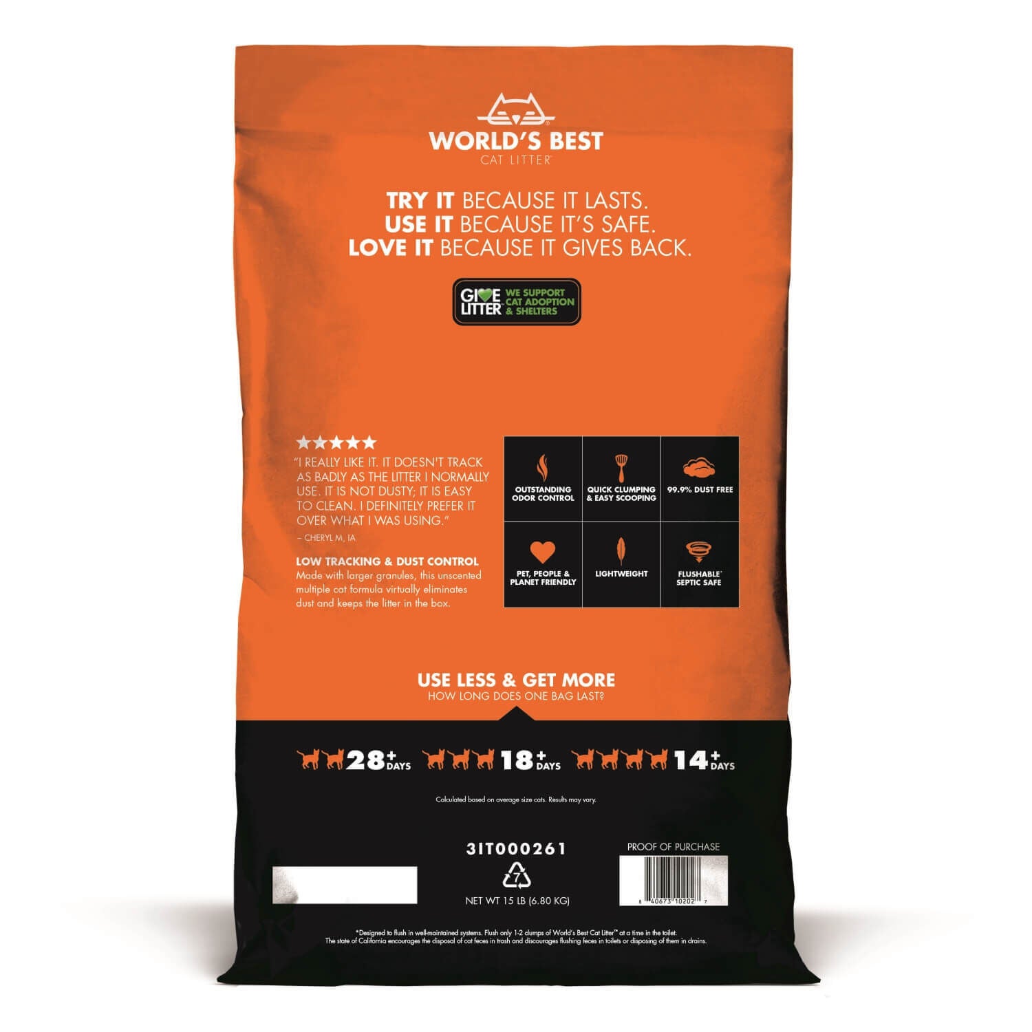 World'S Best Low Tracking & Dust Control Multiple Cat Unscented Cat