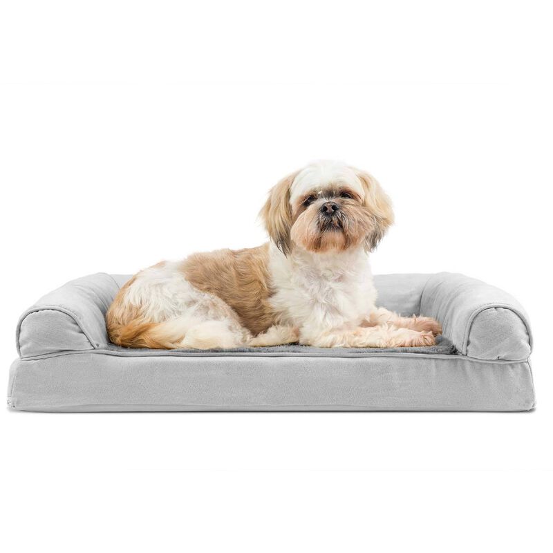 Furhaven Plush Faux Fur & Suede Orthopedic Sofa Dog Bed