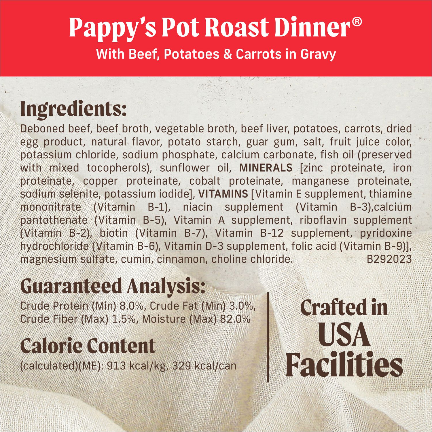 Merrick Chunky Grain-Free Premium And Wholesome Canned Dog Food, Real Meat Pappy&rsquo;S Pot Roast Dinner In Gravy  Recipe, 12.7-Oz Can Pack Of 12
