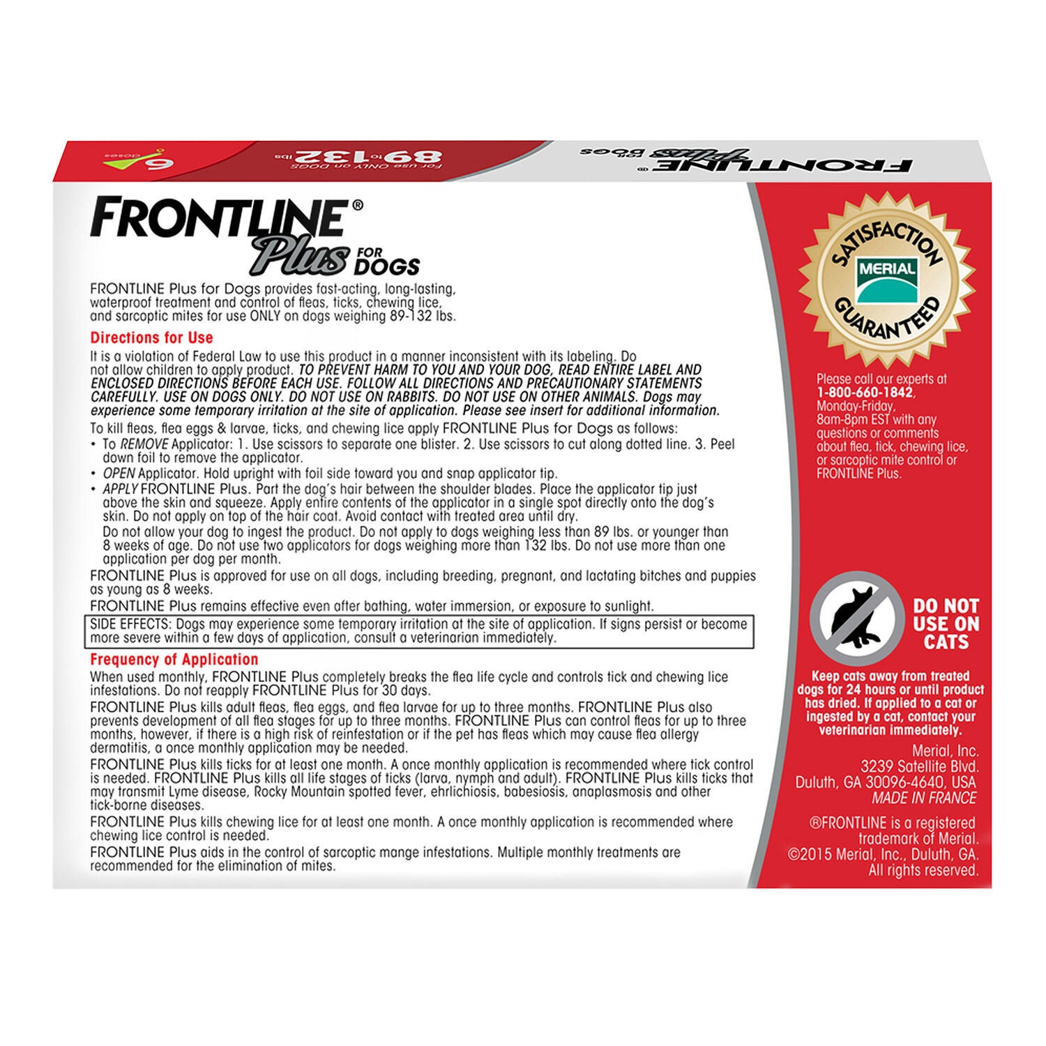 Frontline Plus Flea & Tick Treatment For Dogs 89-132Lbs