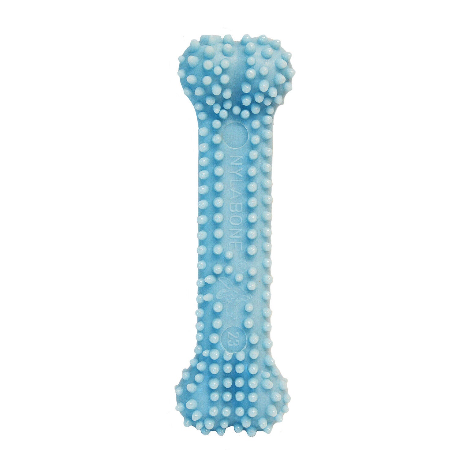  Nylabone Puppy Teething & Soothing Flexible Dog Chew Toy, Chicken Flavor, Blue X-Small/Petite - Up To 15-Lbs